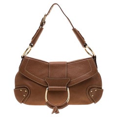 Dolce and Gabbana Tan Leather D-Ring Hobo