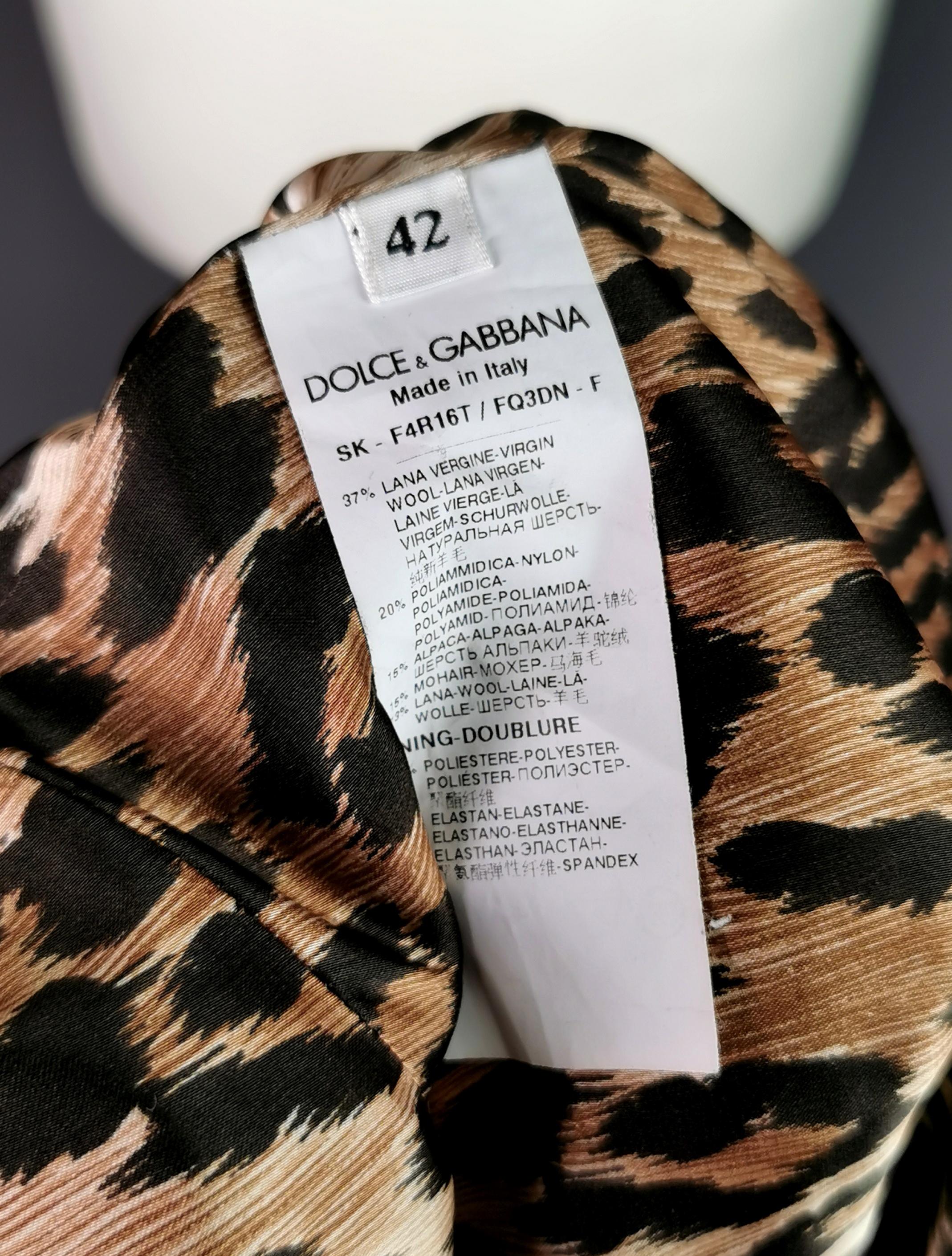 Dolce and Gabbana tweed pleat front skirt  For Sale 4