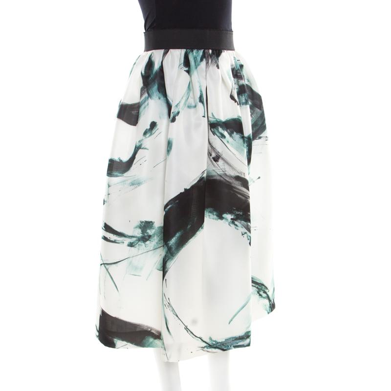 white midi organza skirt