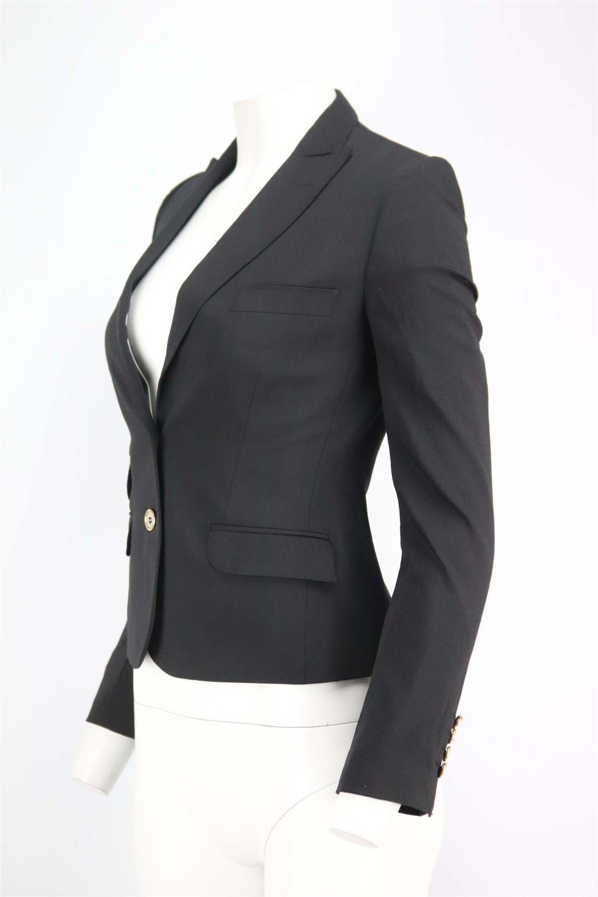DOLCE & GABBANA Blazer Vest 2 Piece Blue Wool MARTINI s IT50 /US40/L RRP $2500 