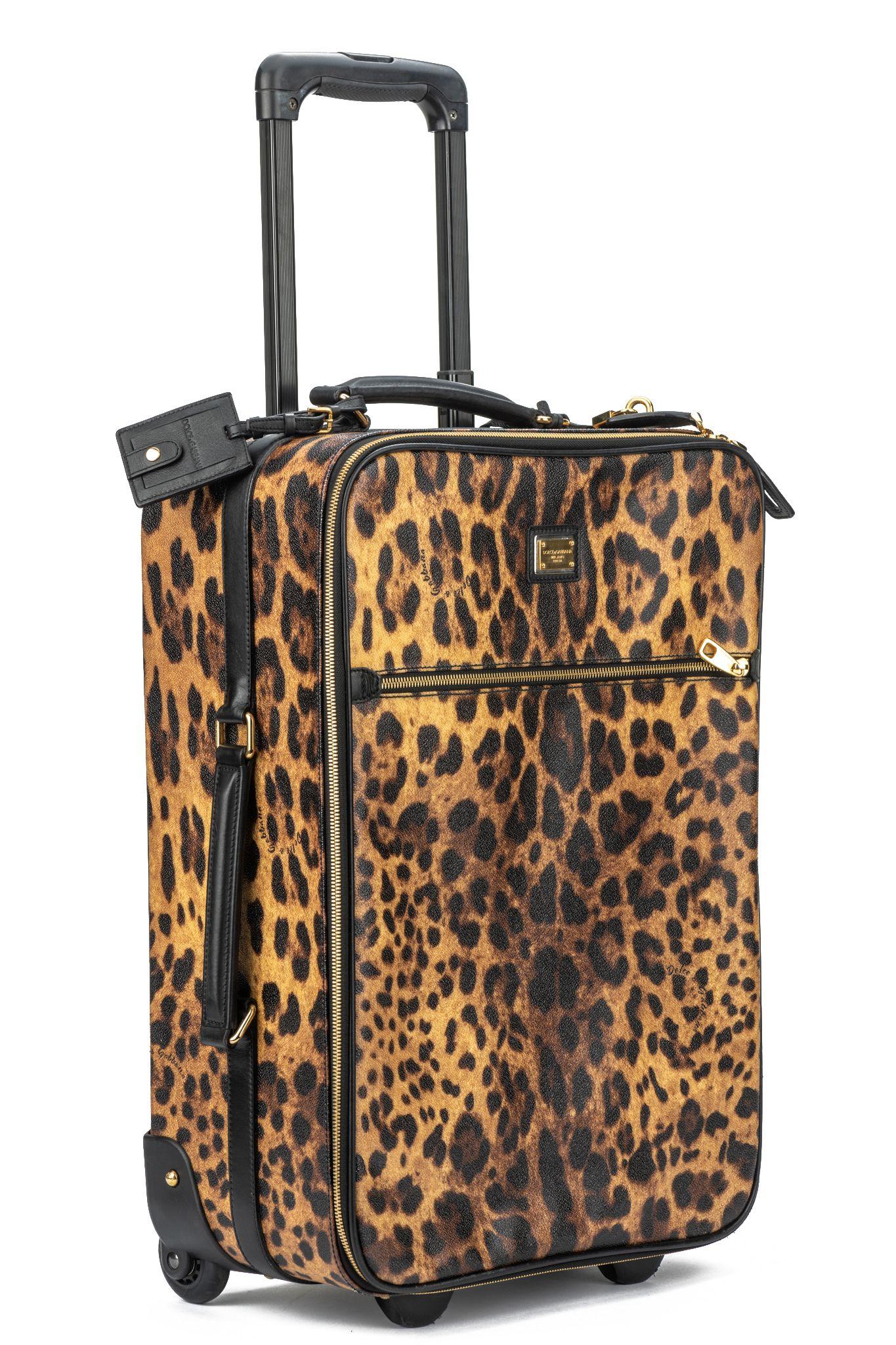 Dolce Tragetasche mit Cheetah-Druck auf Gepäck im Angebot 12