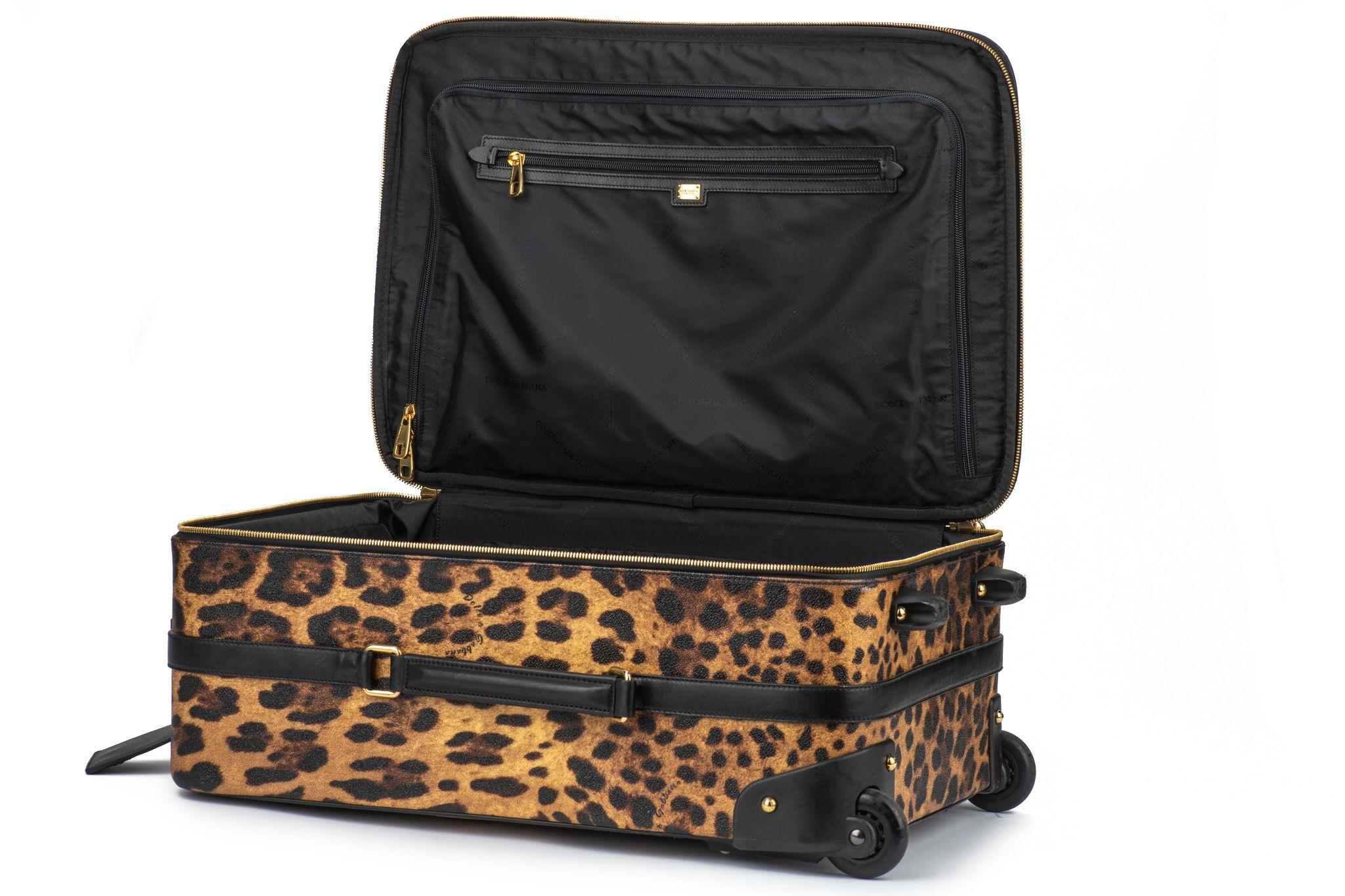 Women's or Men's Dolce Cheetah Print Carry On Luggage For Sale