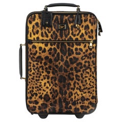 Dolce Tragetasche mit Cheetah-Druck auf Gepäck