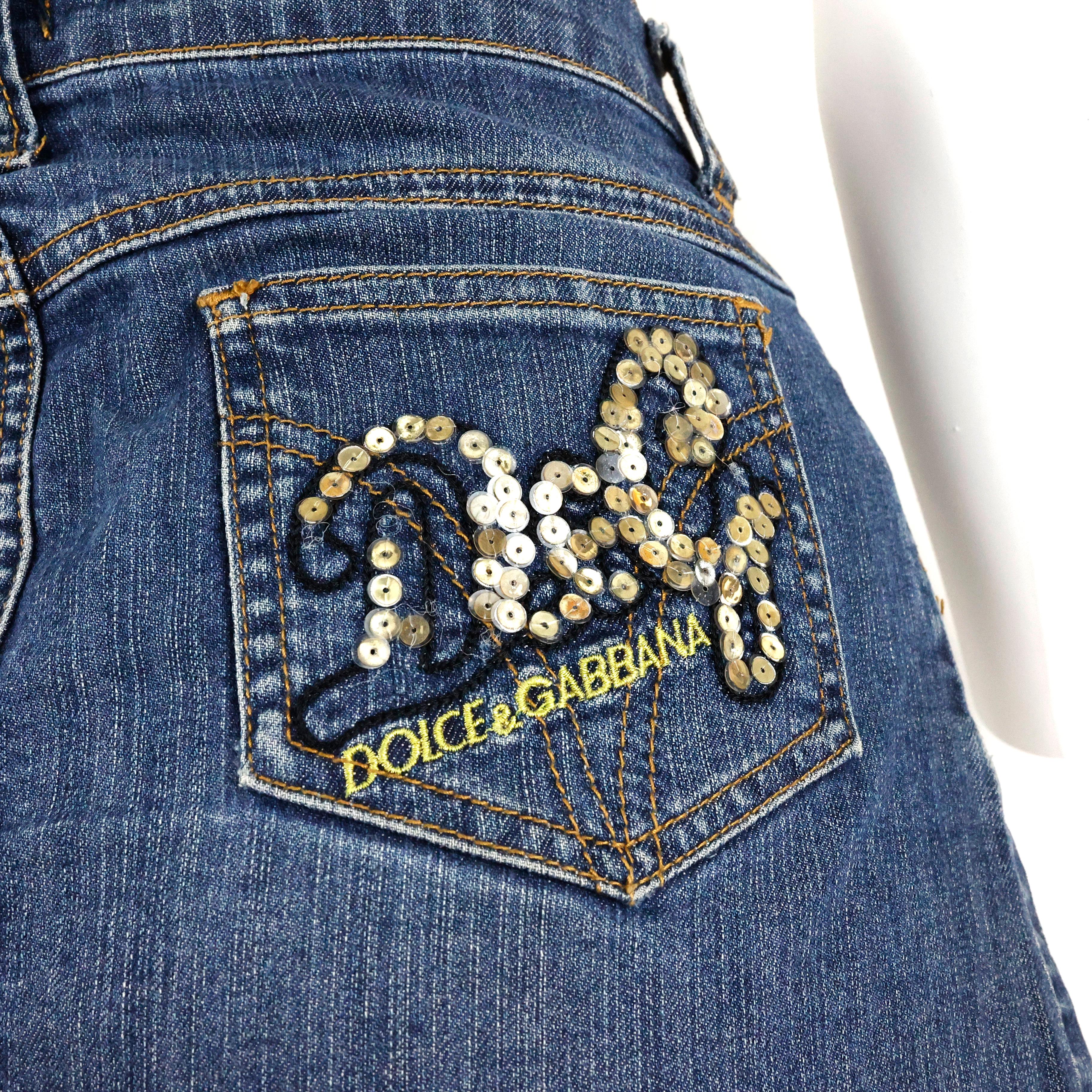 Dolce e Gabbana 2000s Denim mini Skirt In Good Condition In Bressanone, Trentino-Alto Adige