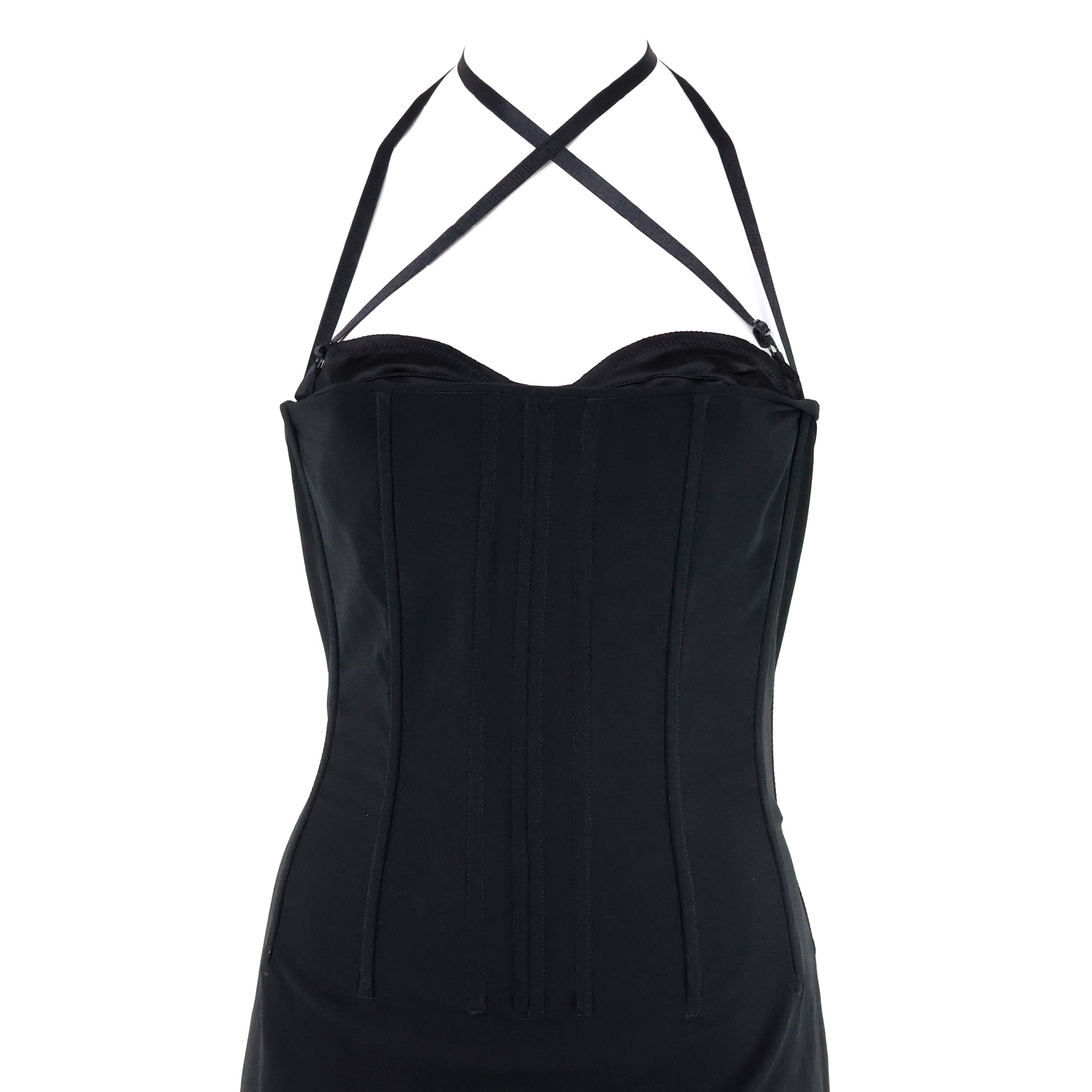Robe corset noire Dolce e Gabbana Bon état - En vente à Bressanone, IT