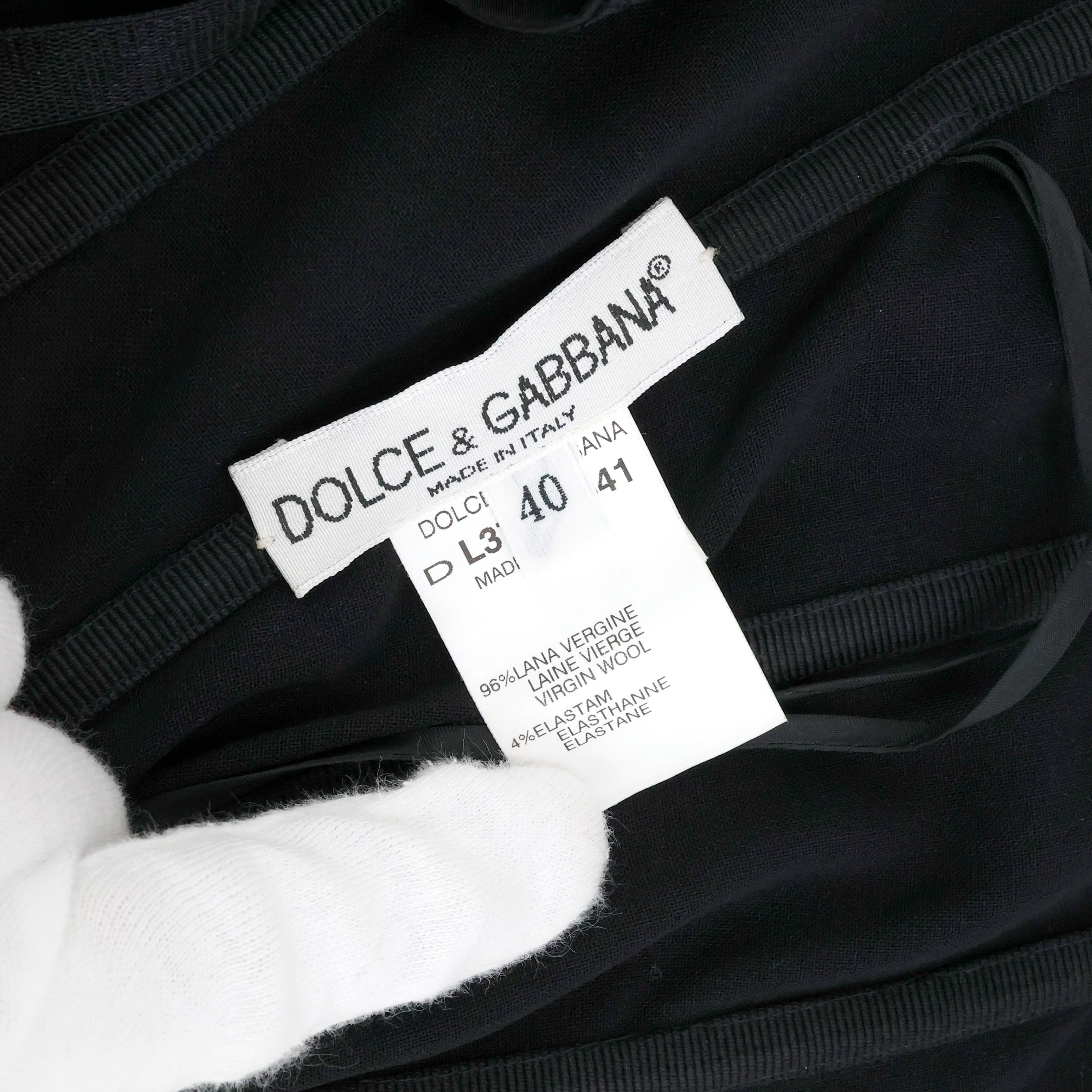 Robe corset noire Dolce e Gabbana Pour femmes en vente