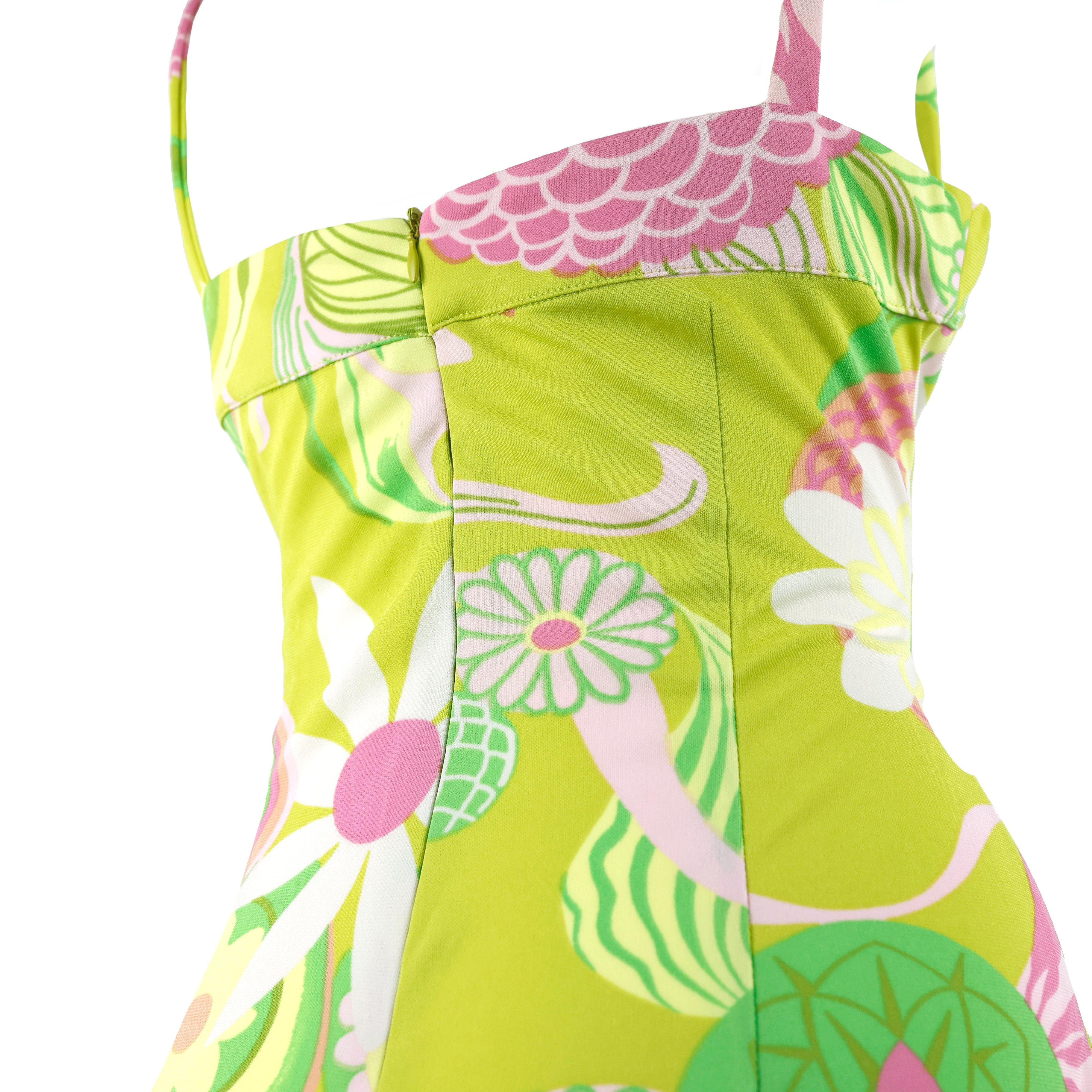 Dolce e Gabbana green Y2K Floral Dress 2