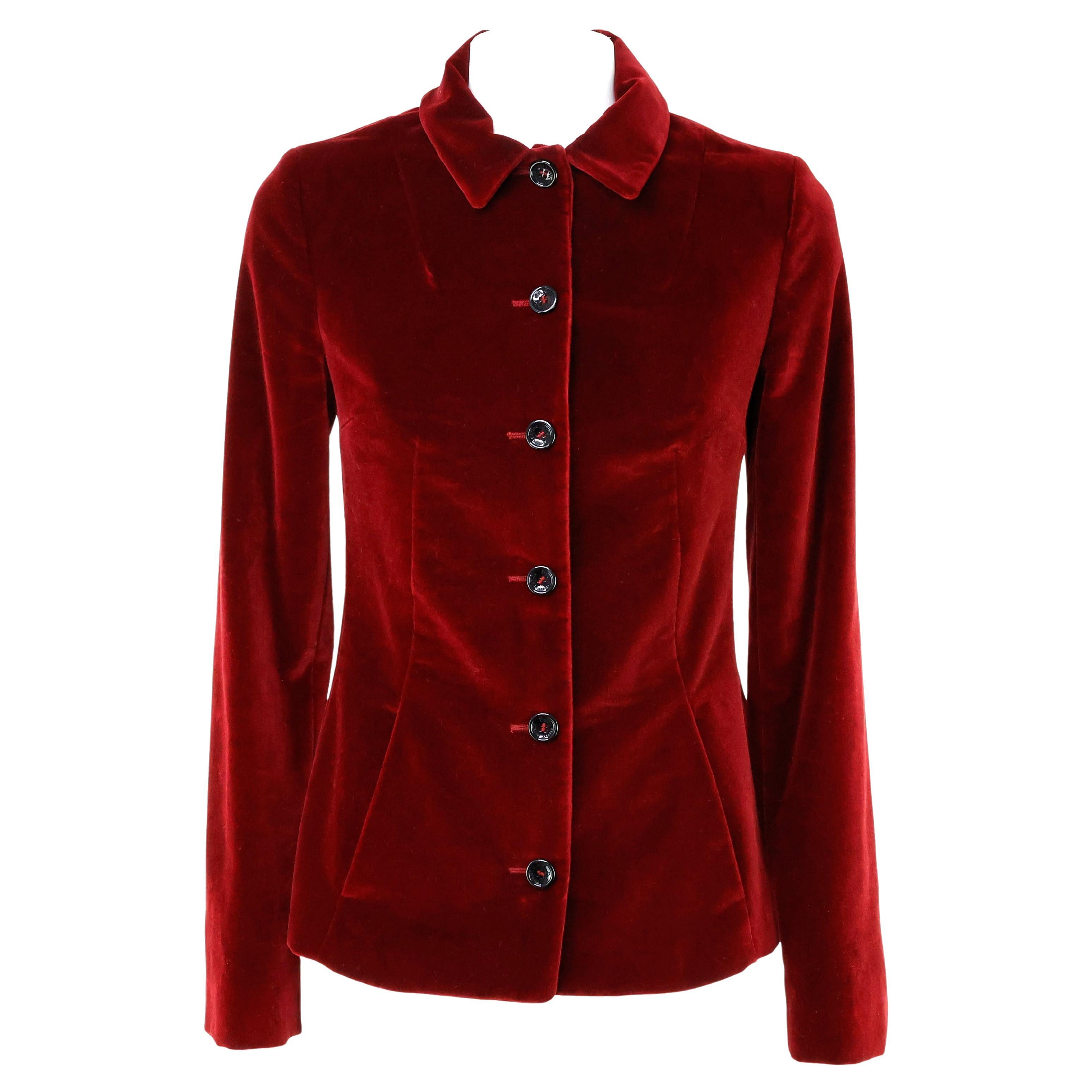 Dolce & Gabbana Velvet Jacket / Blazer For Sale