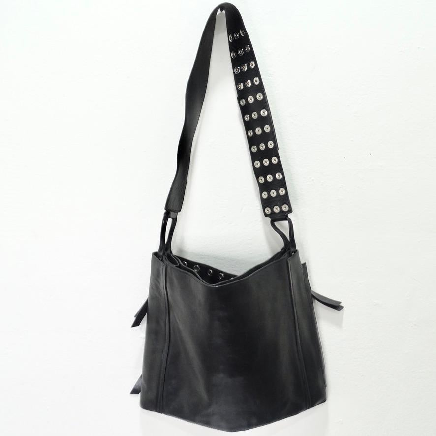 Dolce & Gabana Leather Studded Crossbody Utility Bag For Sale 7