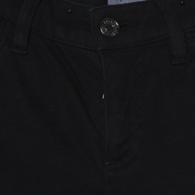 Dolce & Gabanna Black Cotton Striped Texture Pants S 1