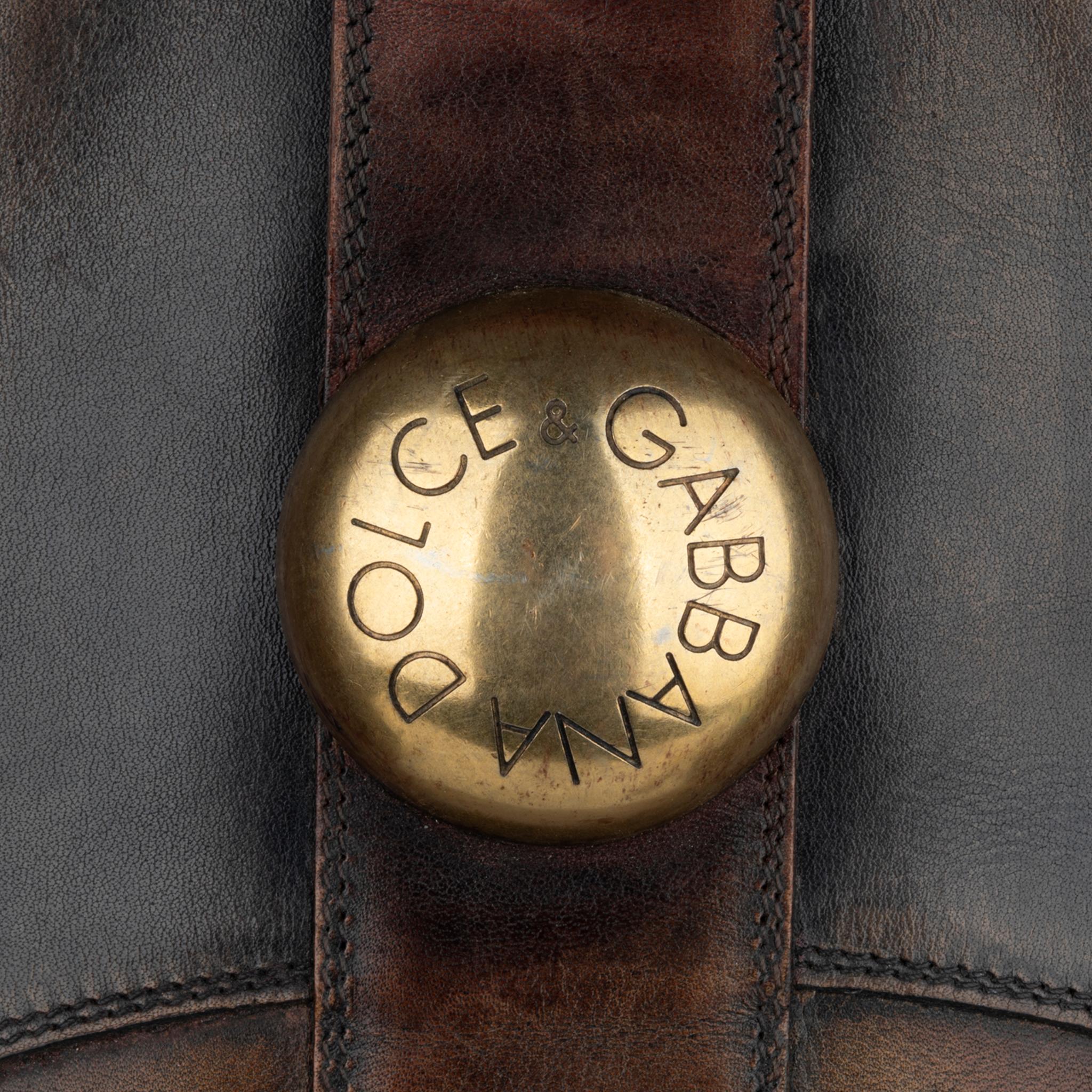 Dolce & Gabbana Brown Leather Cowboy Boots 39 IT In Good Condition In DOUBLE BAY, NSW