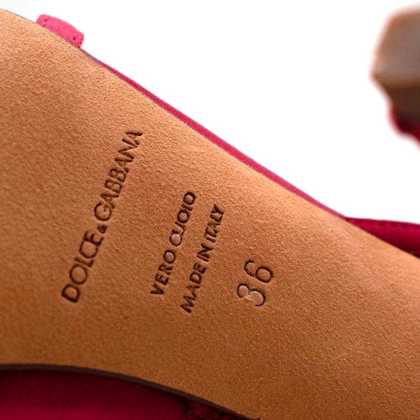 Dolce & Gabanna Pink Satin Strappy Heeled Sandals - Size 36 For Sale 1