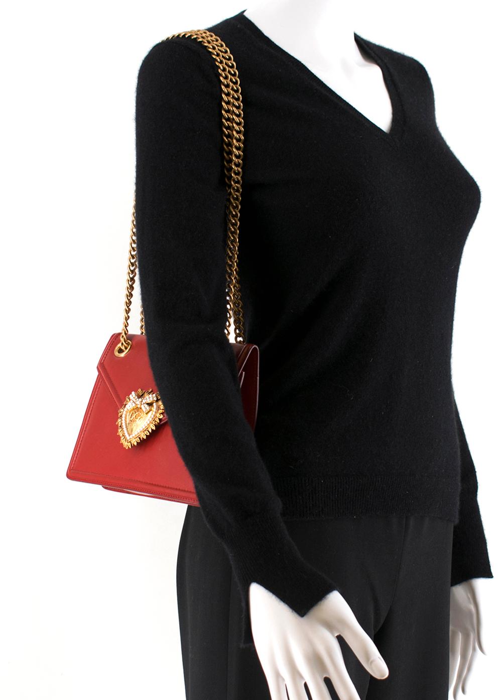 Women's or Men's Dolce & Gabanna Small Smooth Calfskin Devotion Bag