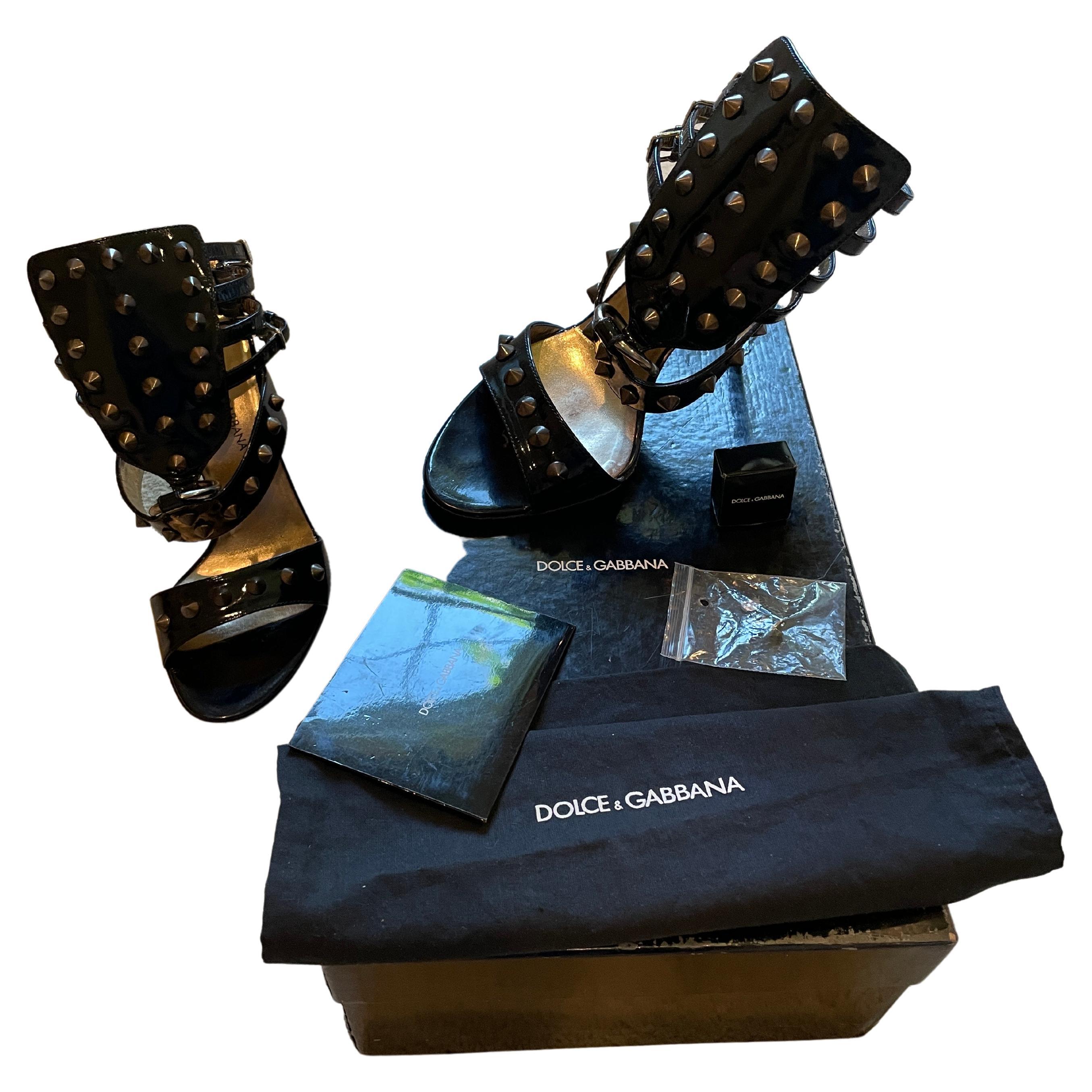 Vintage 2003 Dolce & Gabbana Runway Heels. Iconic studded stilettos from the 03 sex collection by Dolce and Gabbana. Great used condition. Wear consistent with age and usage. Labeled 37 but fits like a true 36.5 ... super comfy!!! Comes with box, 1