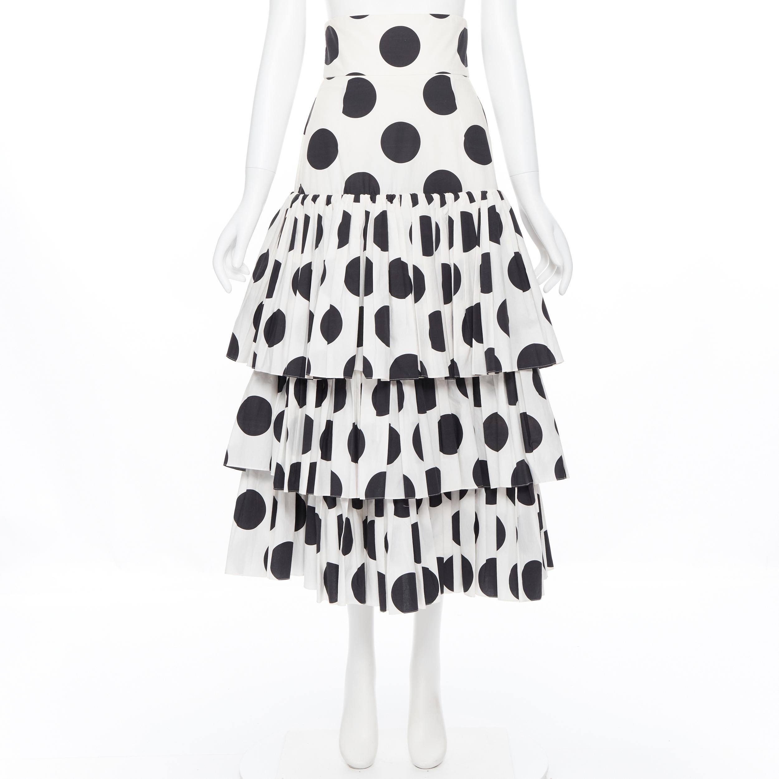 black and white polka dot skirt