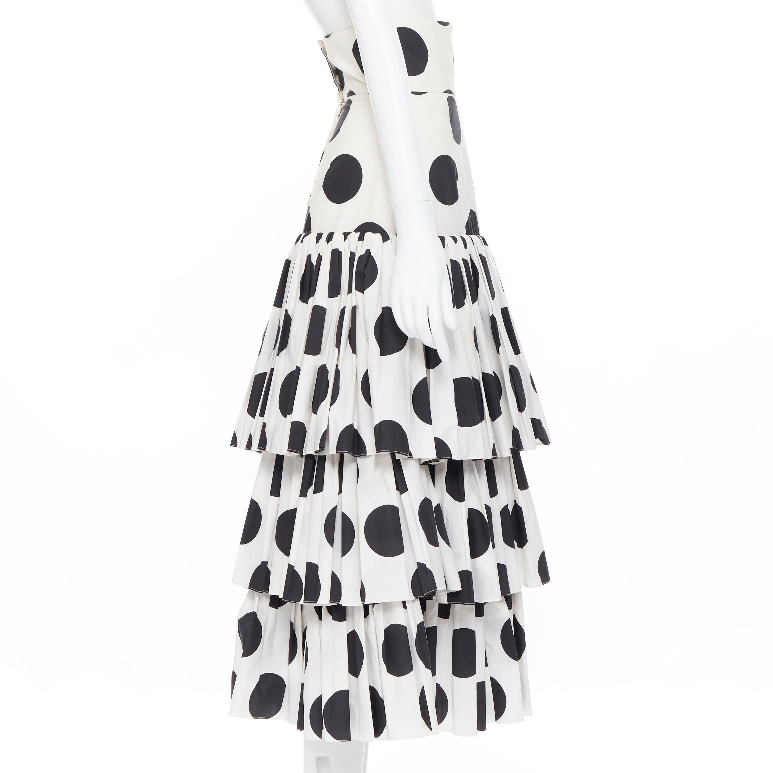 white and black polka dot skirt