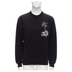 DOLCE GABBANA 100% cotton palm car embroidery long sleeve sweatshirt IT48 M