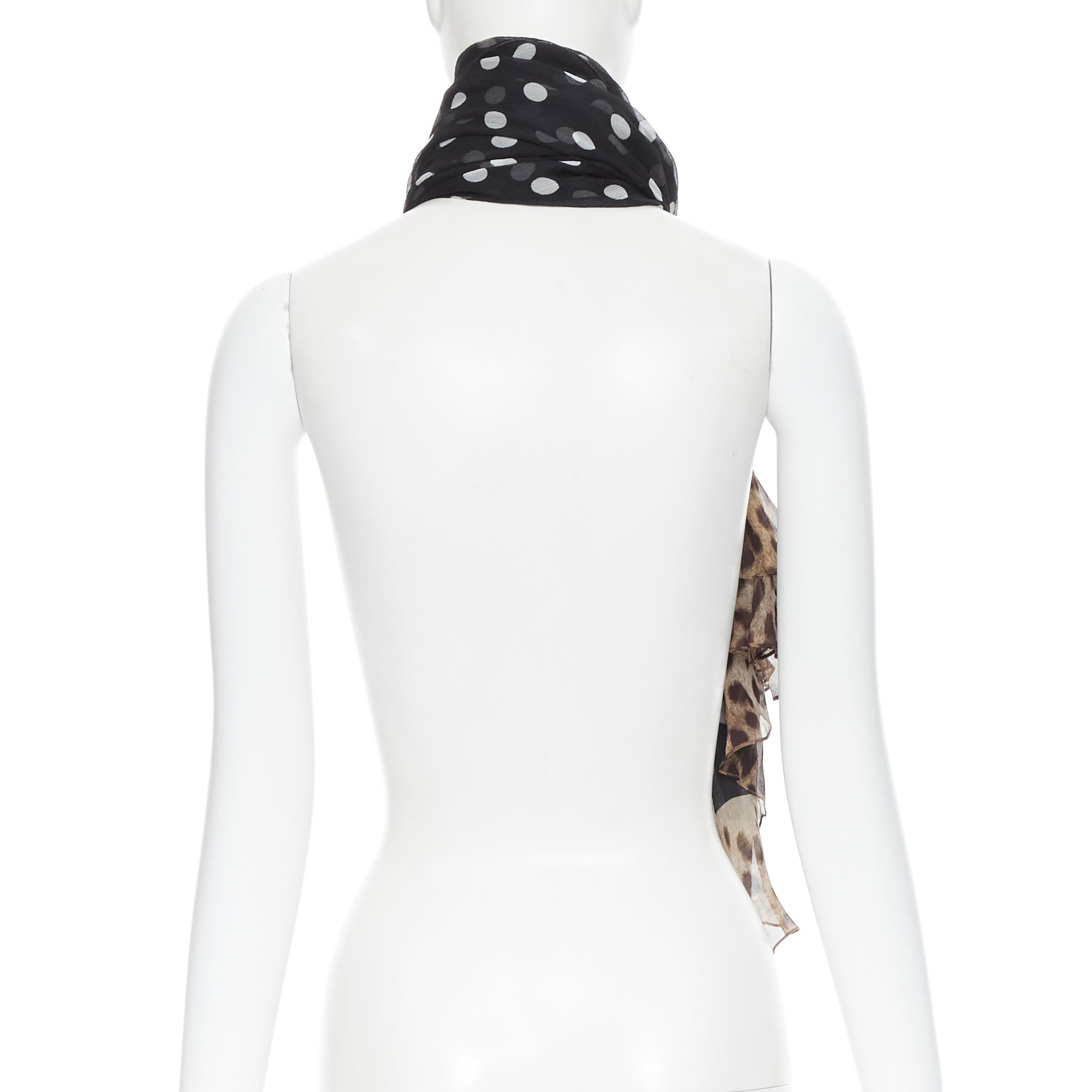 black and white polka dot scarf