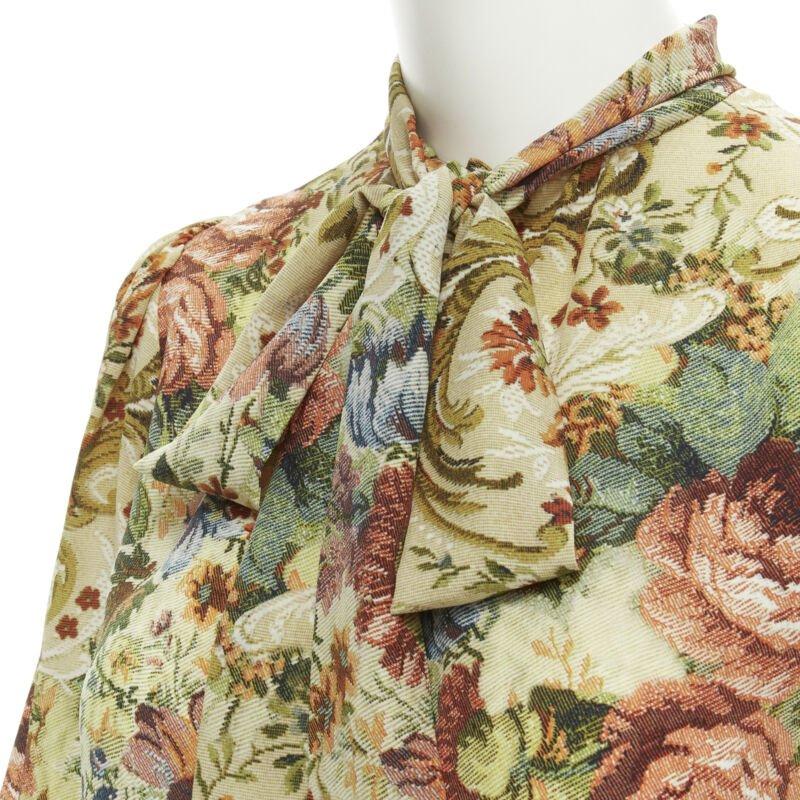 DOLCE GABBANA 100% silk tapestry floral print tie neck blouse top shirt IT36 XS
Reference: TGAS/B02038
Brand: Dolce Gabbana
Designer: Domenico Dolce and Stefano Gabbana
Material: Silk
Color: Multicolour
Pattern: Floral
Extra Details: Attached silk