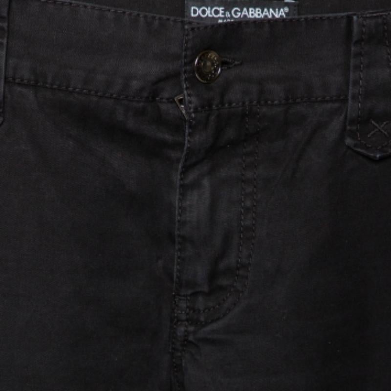 Dolce & Gabbana 14 Jeans a gamba dritta in denim nero S in vendita 2