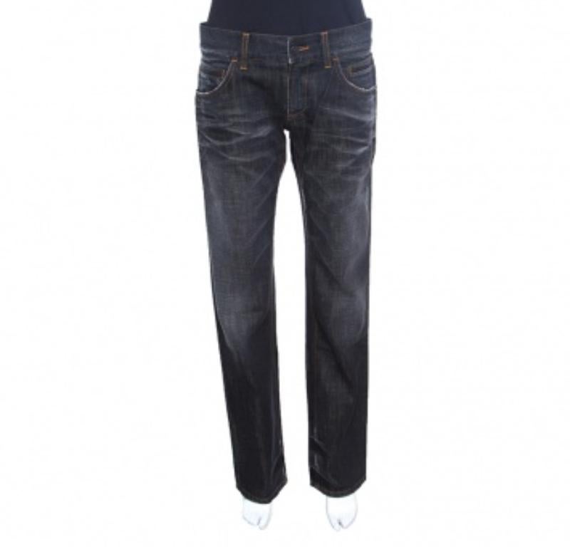 Dolce & Gabbana 14 Jeans en jean vieilli vert gris délavé effet délavé M en vente 2