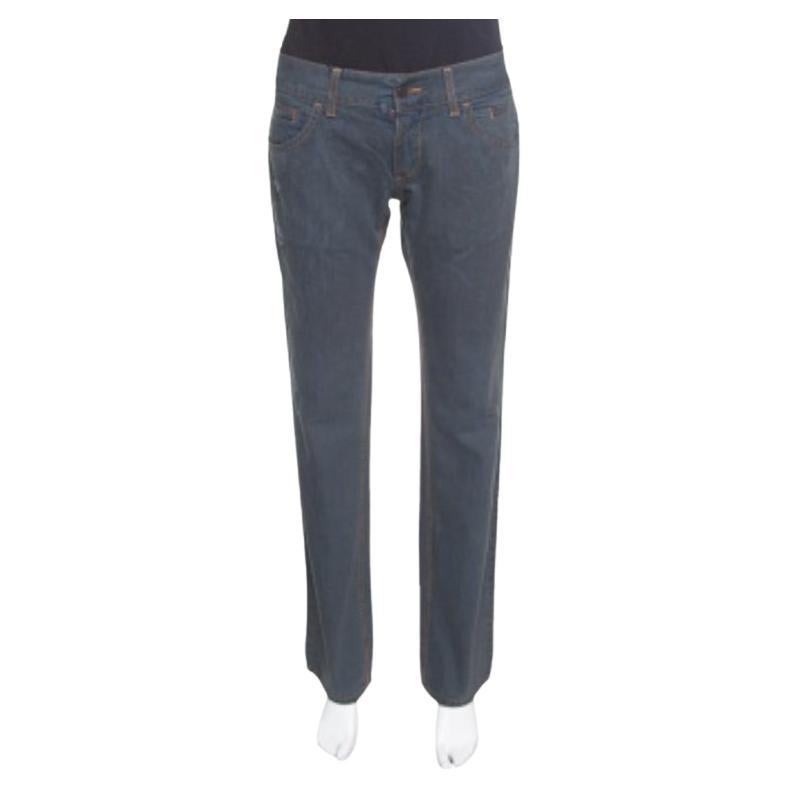Dolce & Gabbana 14 Jeans en jean vieilli vert gris délavé effet délavé M en vente