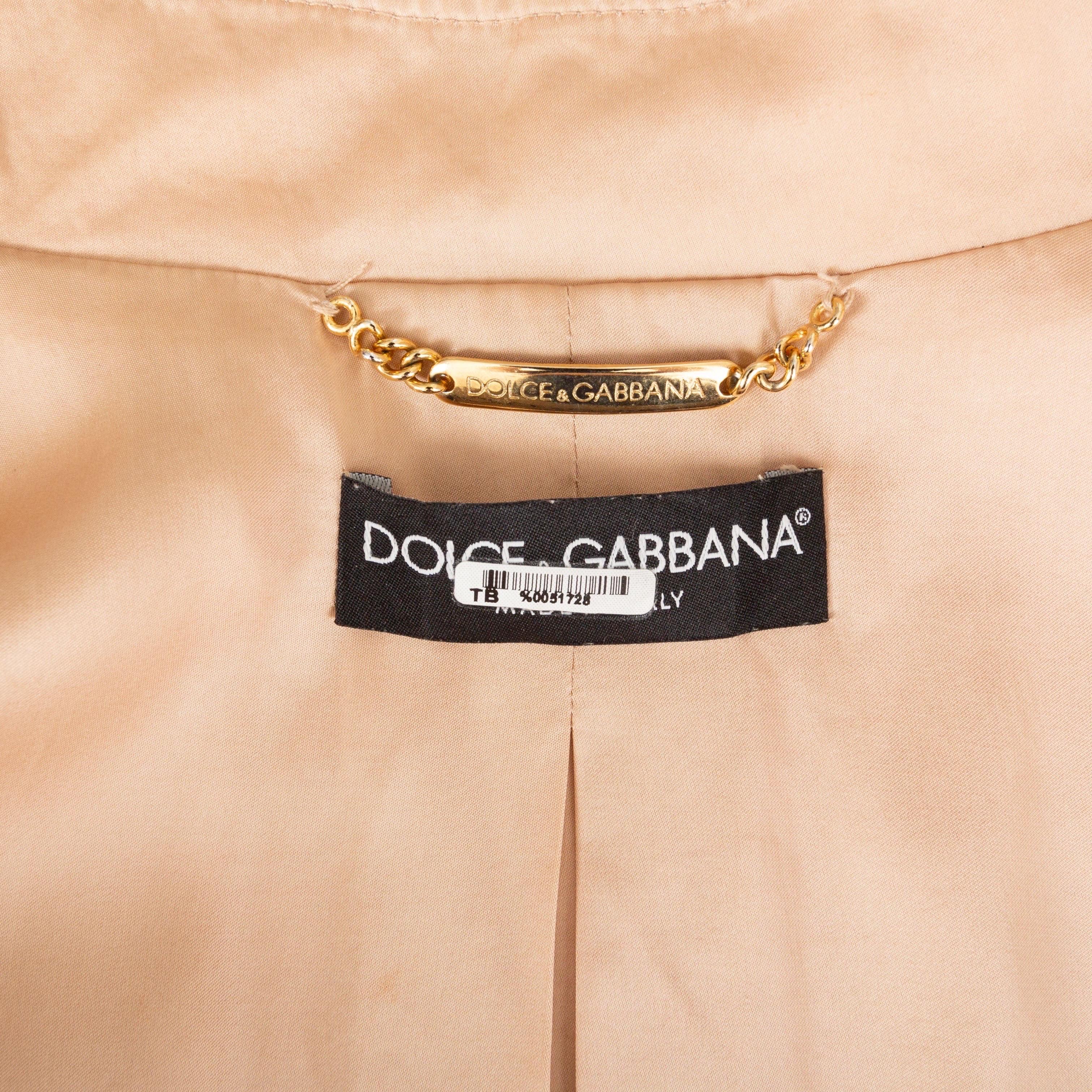 Dolce & Gabbana 1990s Blush Zip Crop Bomber Jacket For Sale 3