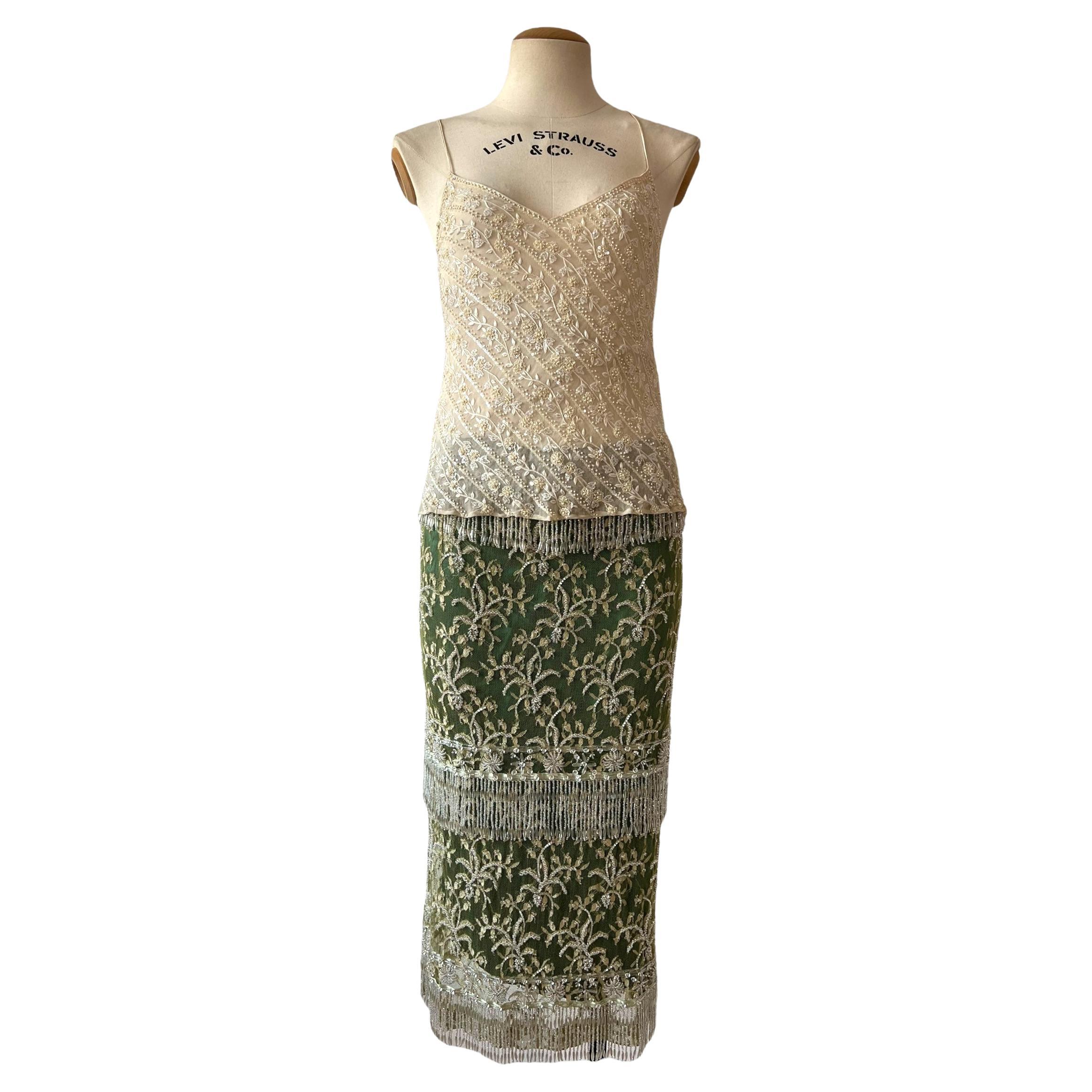 Dolce & Gabbana 1990er Jahre Couture-Rock mit Handstickerei, CIRCA 1999 im Angebot