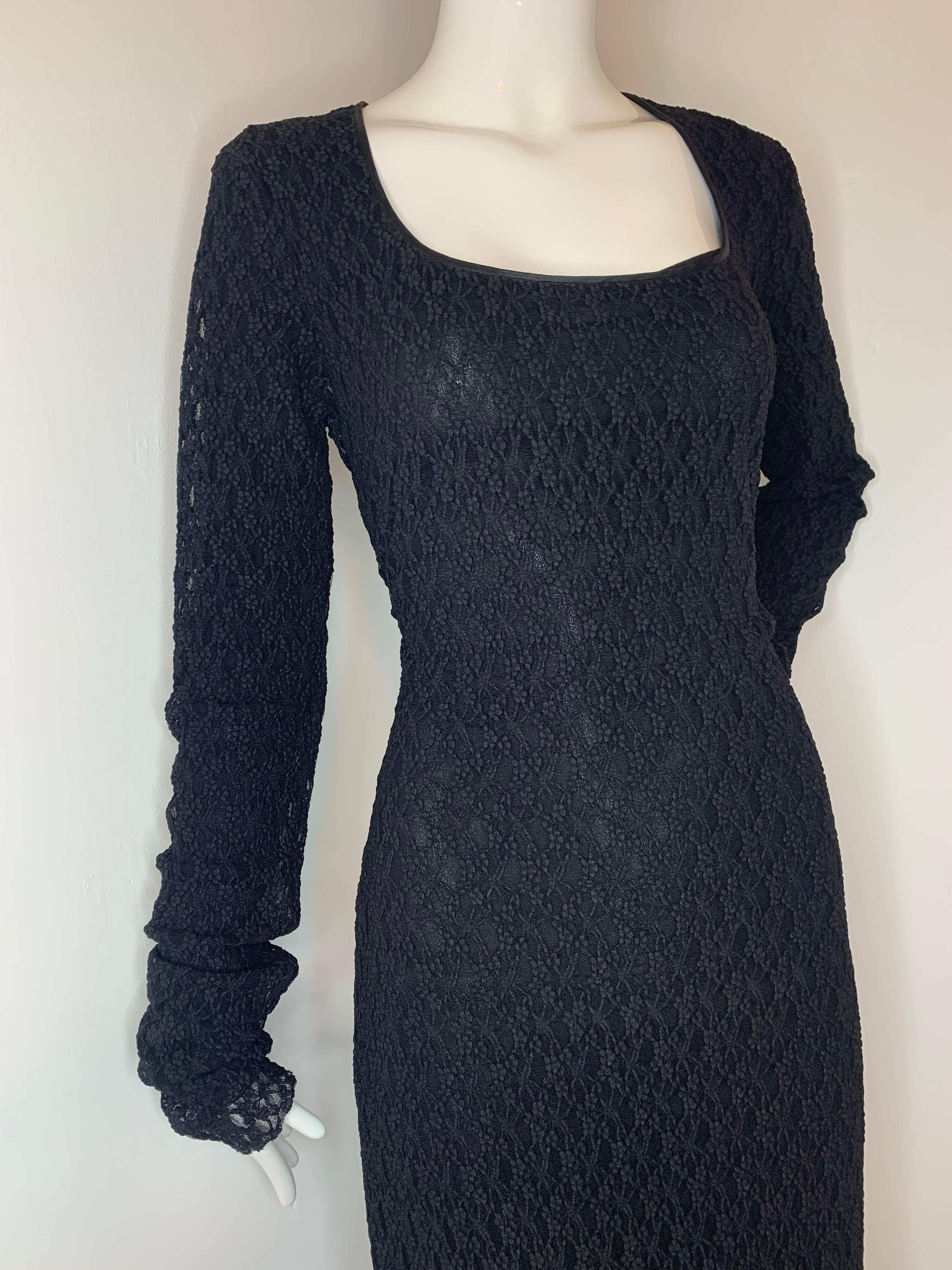 Dolce Gabbana 1990’s crochet maxi long dress In Good Condition For Sale In North Miami, FL