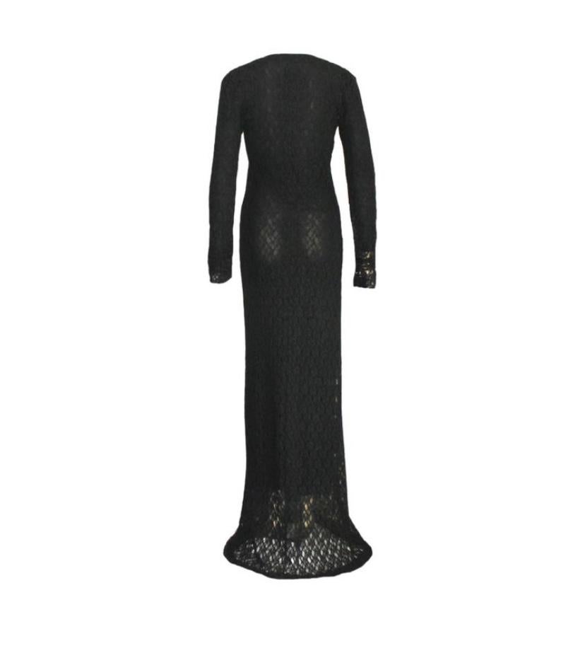 Dolce Gabbana 1990’s crochet maxi long dress For Sale 1