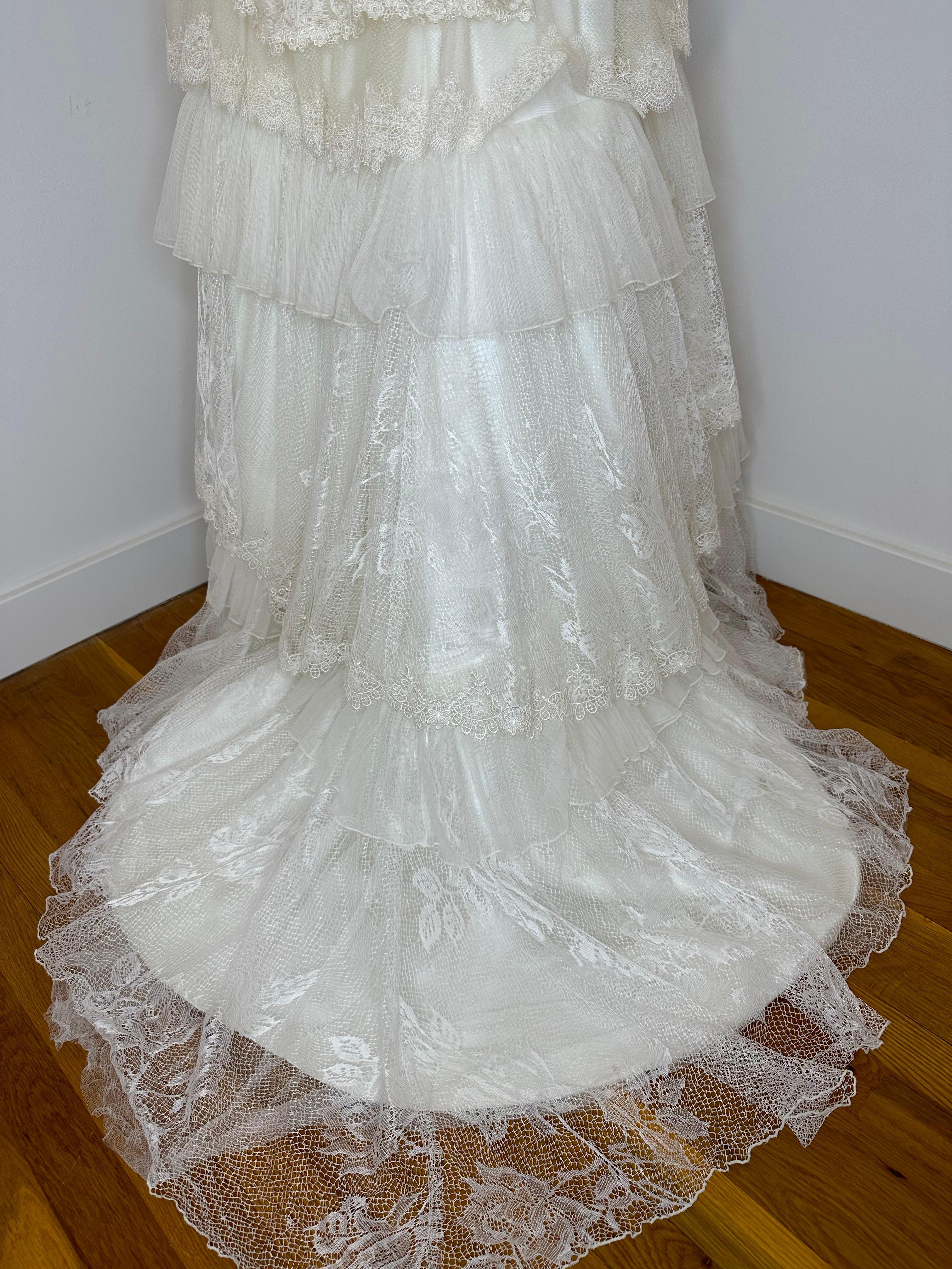 Women's Dolce Gabbana 1990’s lace wedding gown  For Sale