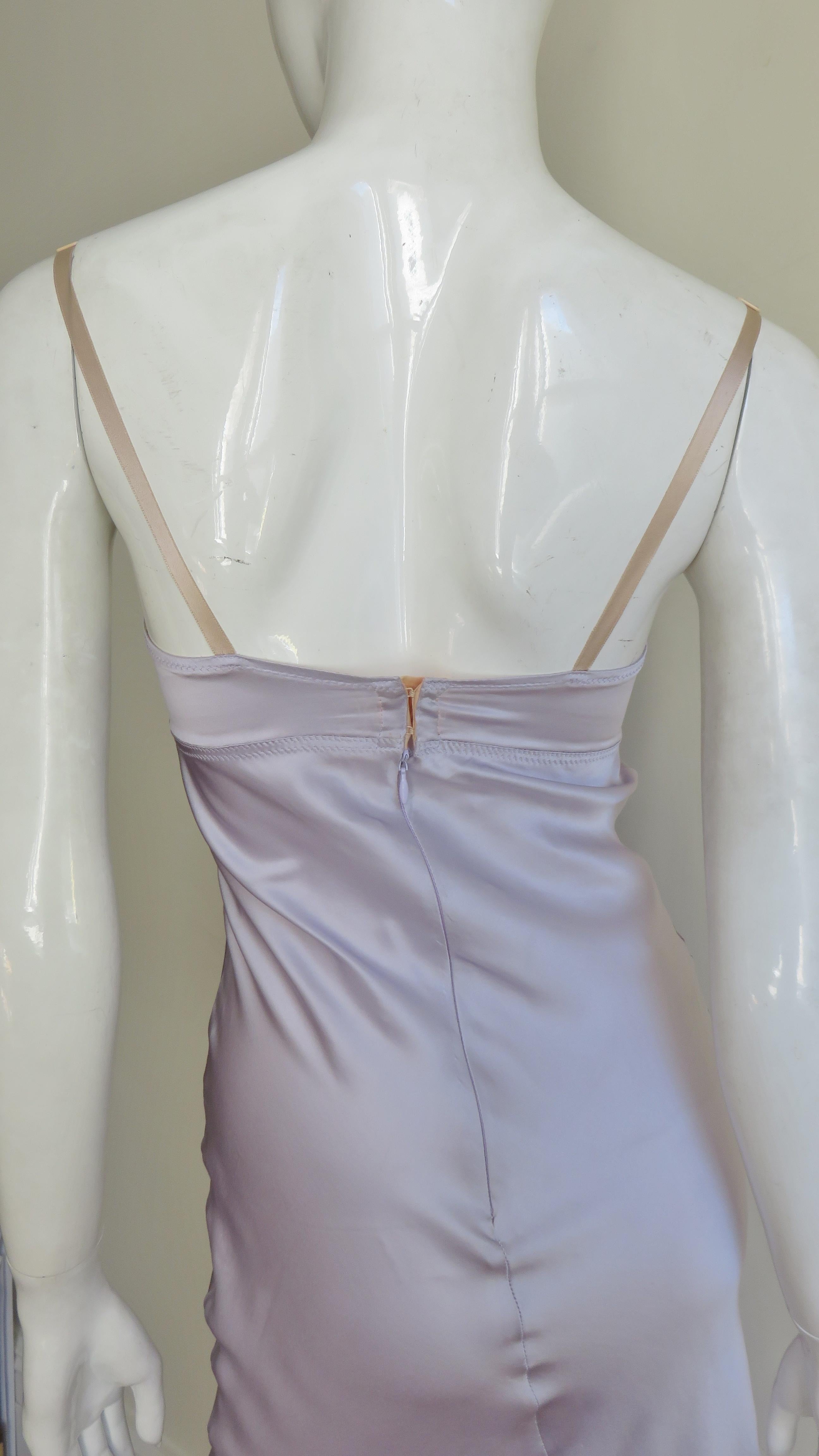 Dolce & Gabbana Lilac Silk Slip Dress 3