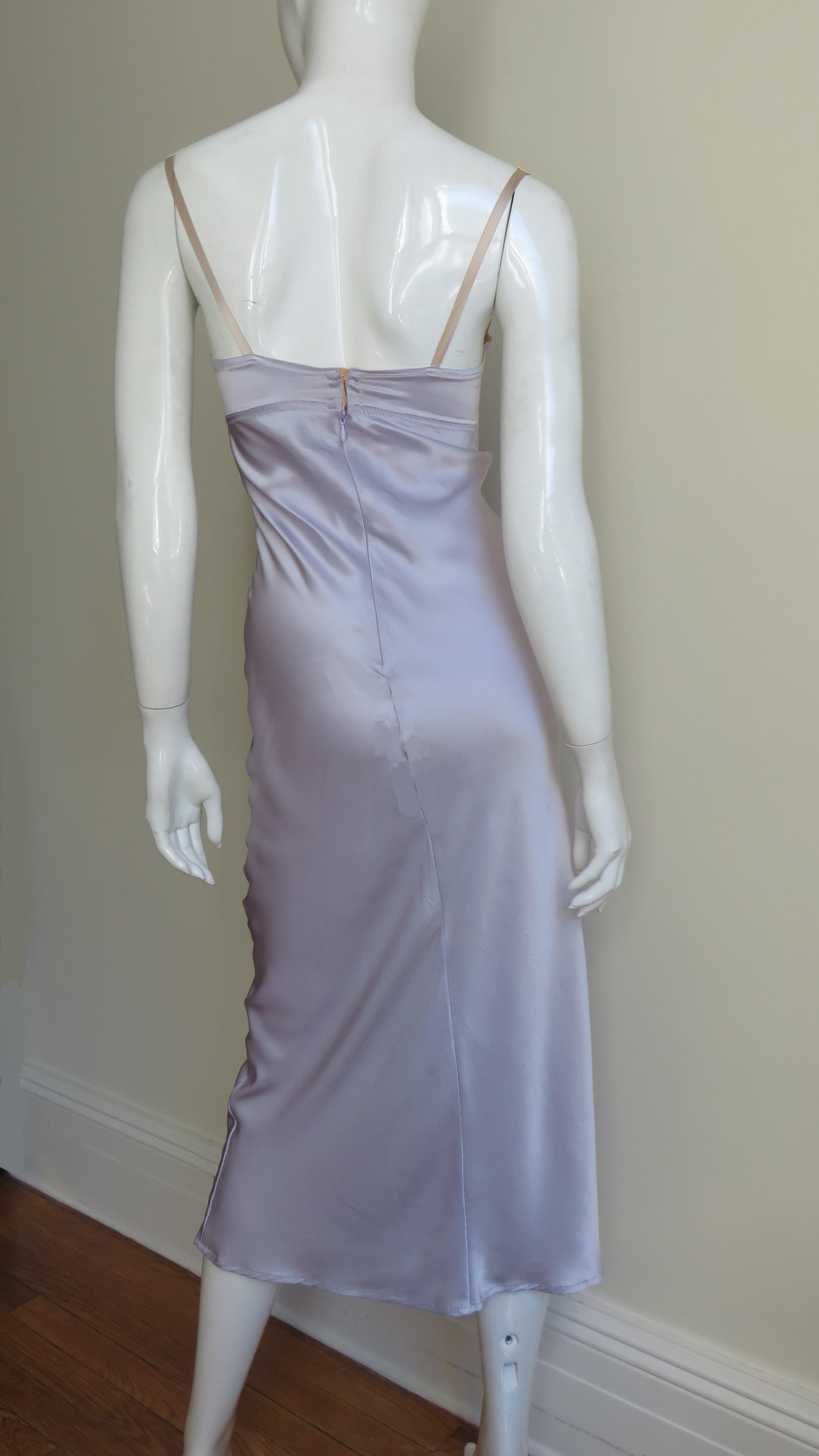 Dolce & Gabbana Lilac Silk Slip Dress 2