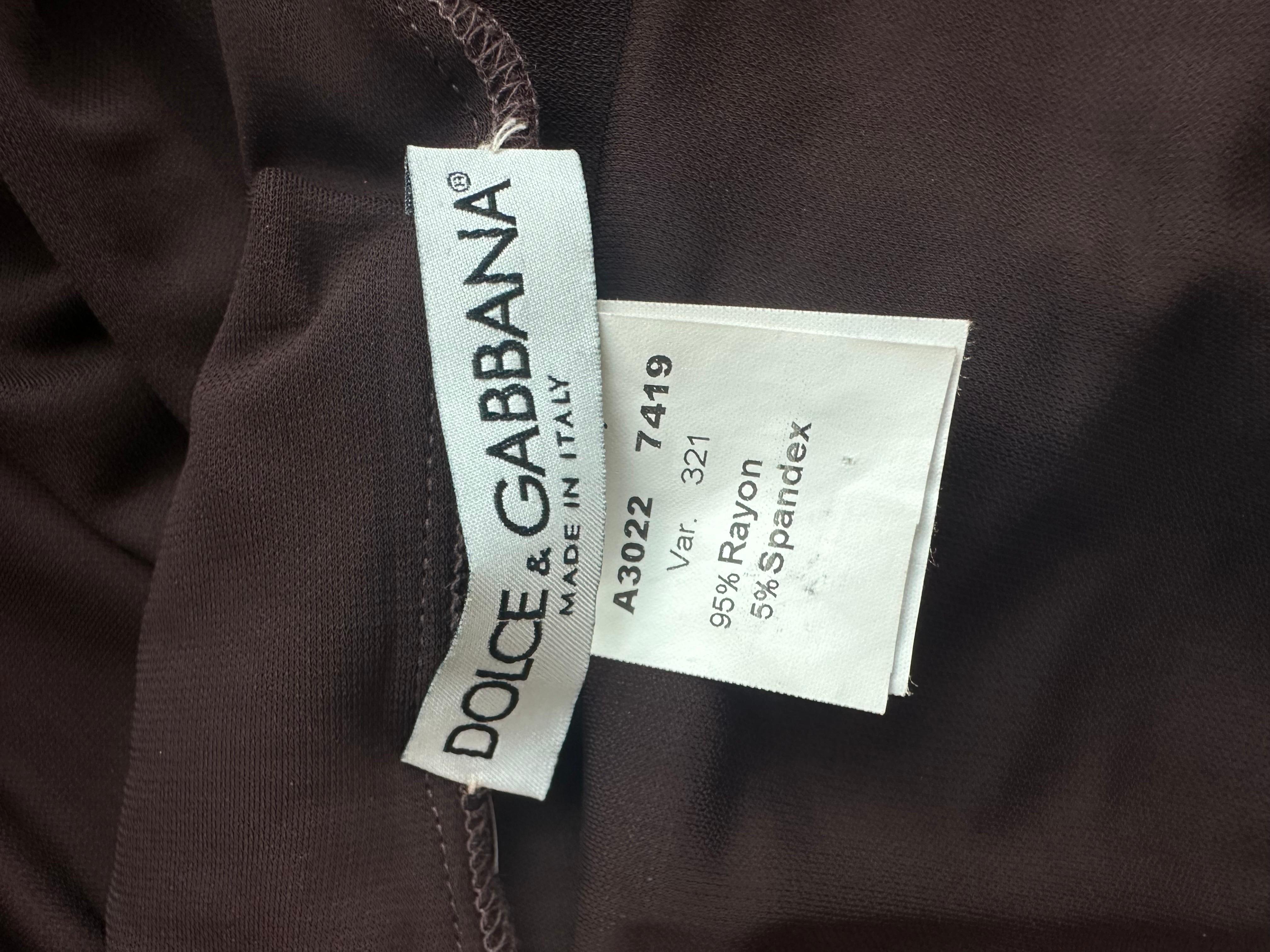 Dolce & Gabbana 1990's Vintage Bodycon Mock Halterneck Cutout Midi Dress For Sale 5