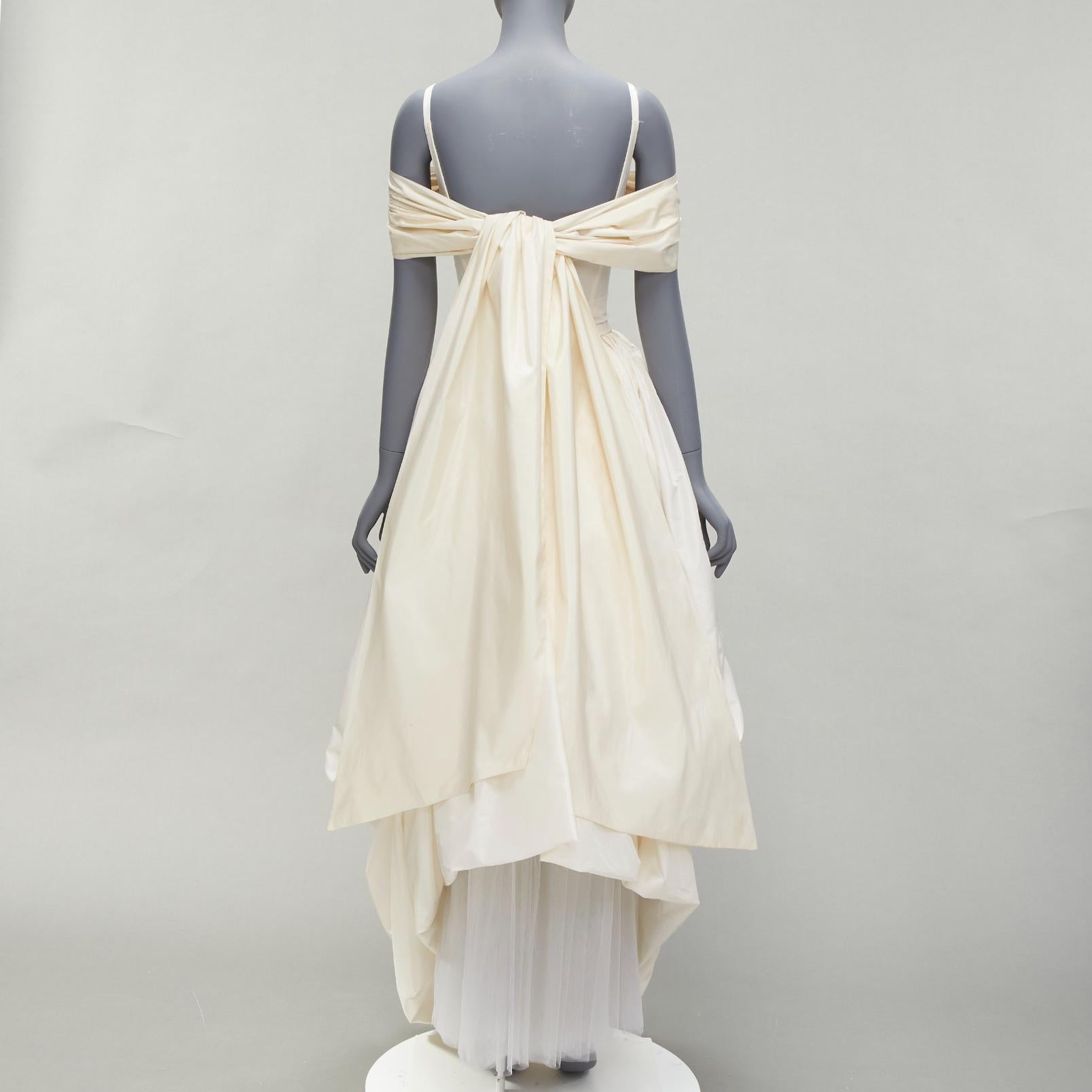 Women's DOLCE GABBANA 1990s Vintage corset bustier tulle skirt 2 piece bridal dress IT38 For Sale
