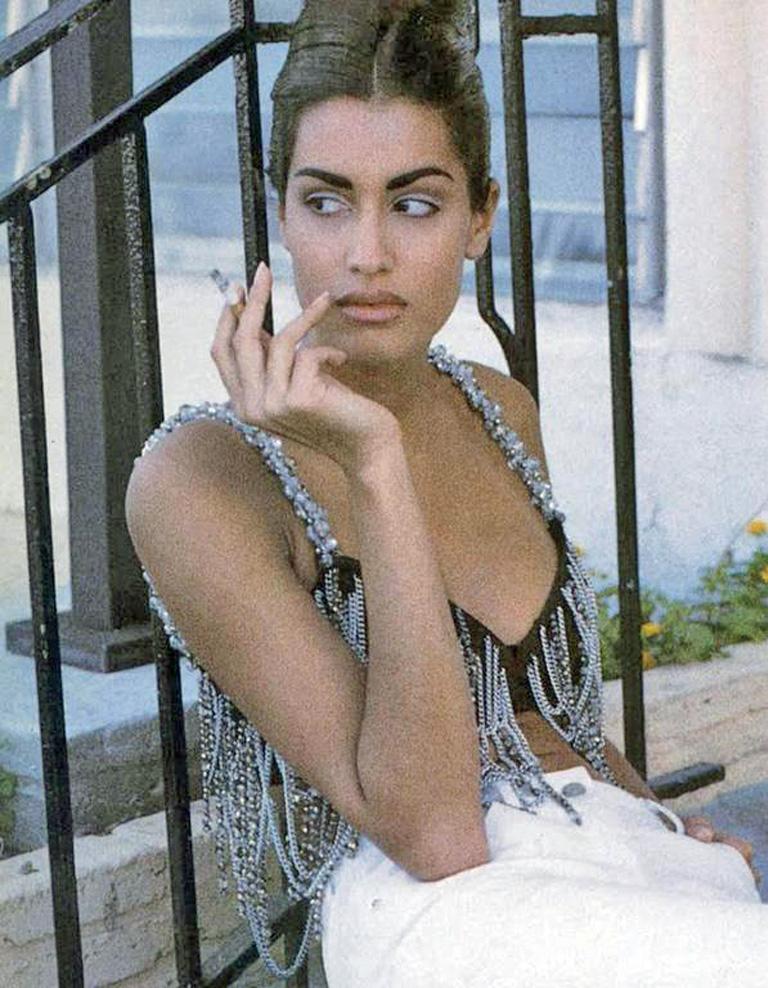 Dolce & Gabbana 1991 Rare Runway Sexy Siren Layers Silver Chain Bralette      6