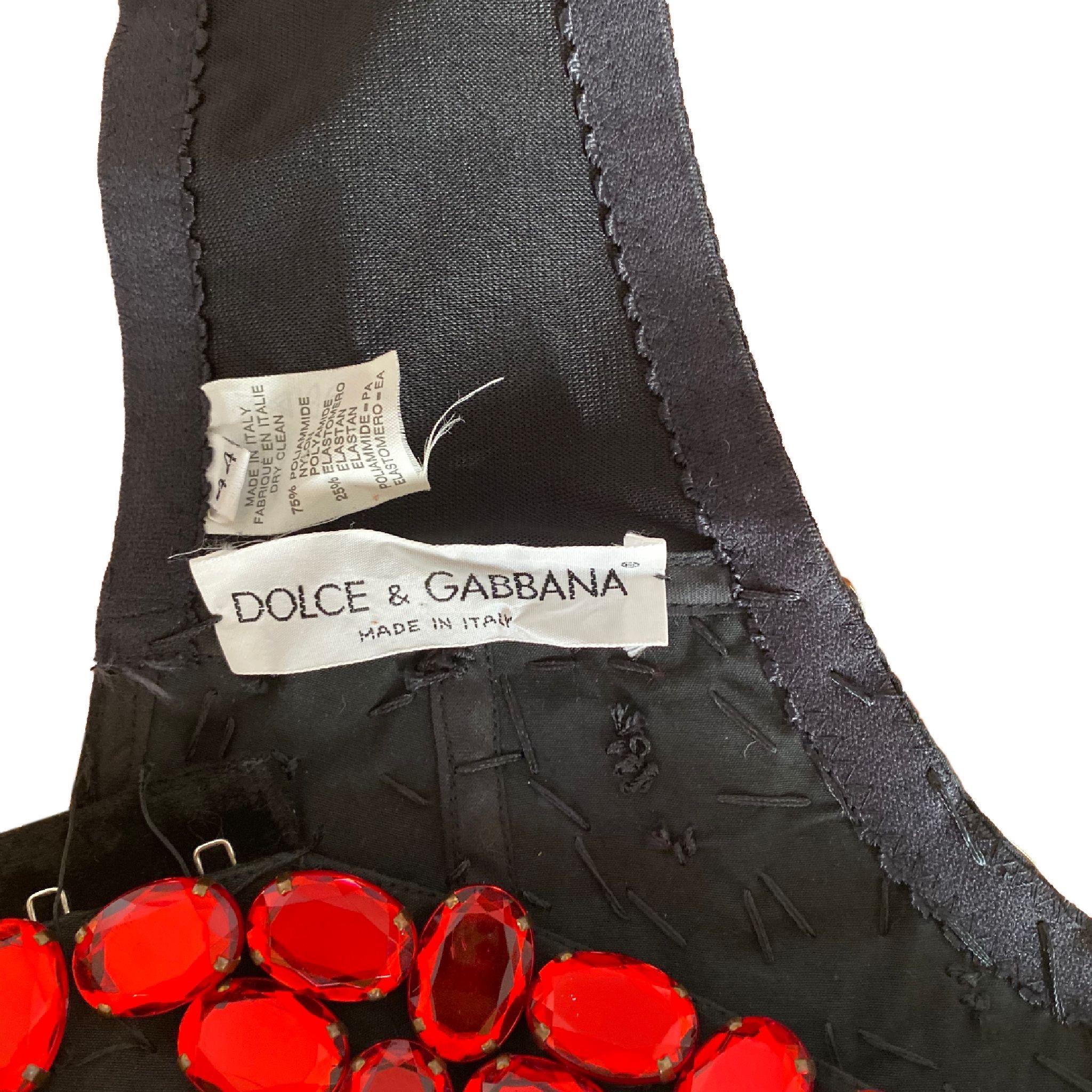 Dolce & Gabbana 1991 Rotes Kristall-BH Damen