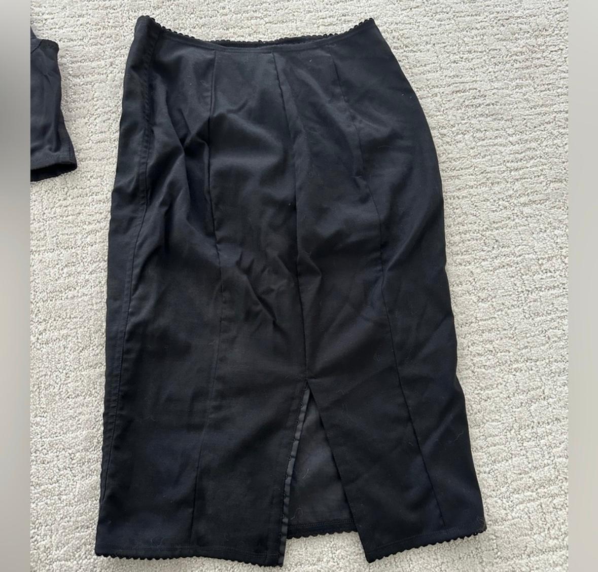 Dolce Gabbana 1992 black corset and skirt set For Sale 7