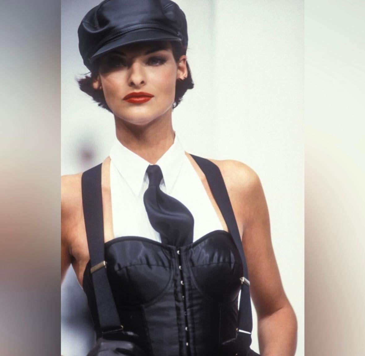 Dolce Gabbana 1992 black corset and skirt set For Sale 1