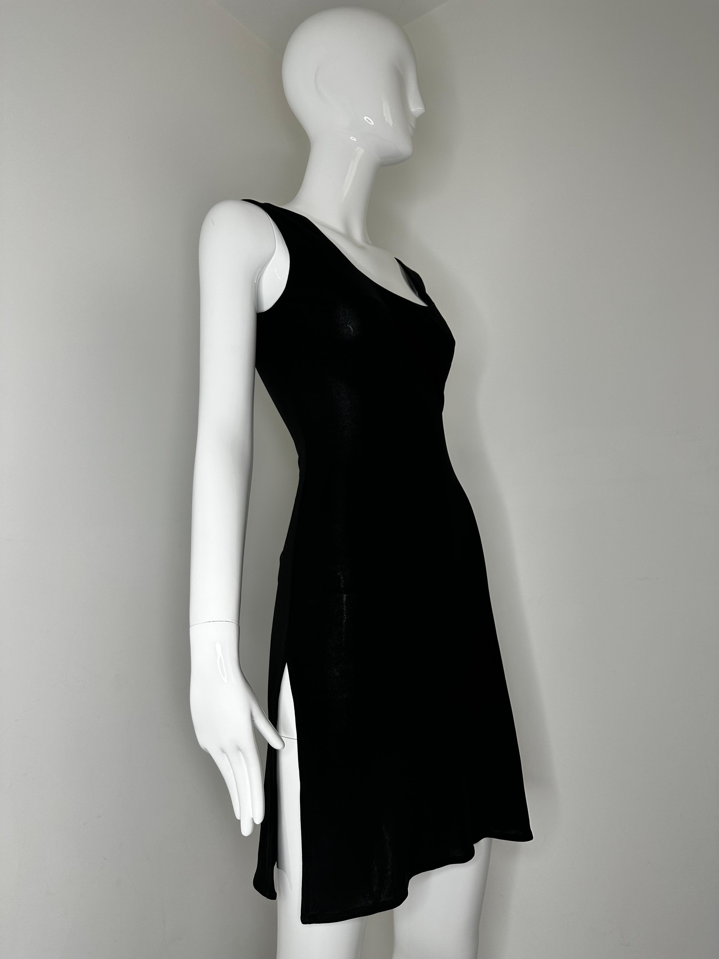 Dolce Gabbana 1996 runway mini slit dress In Good Condition For Sale In Annandale, VA