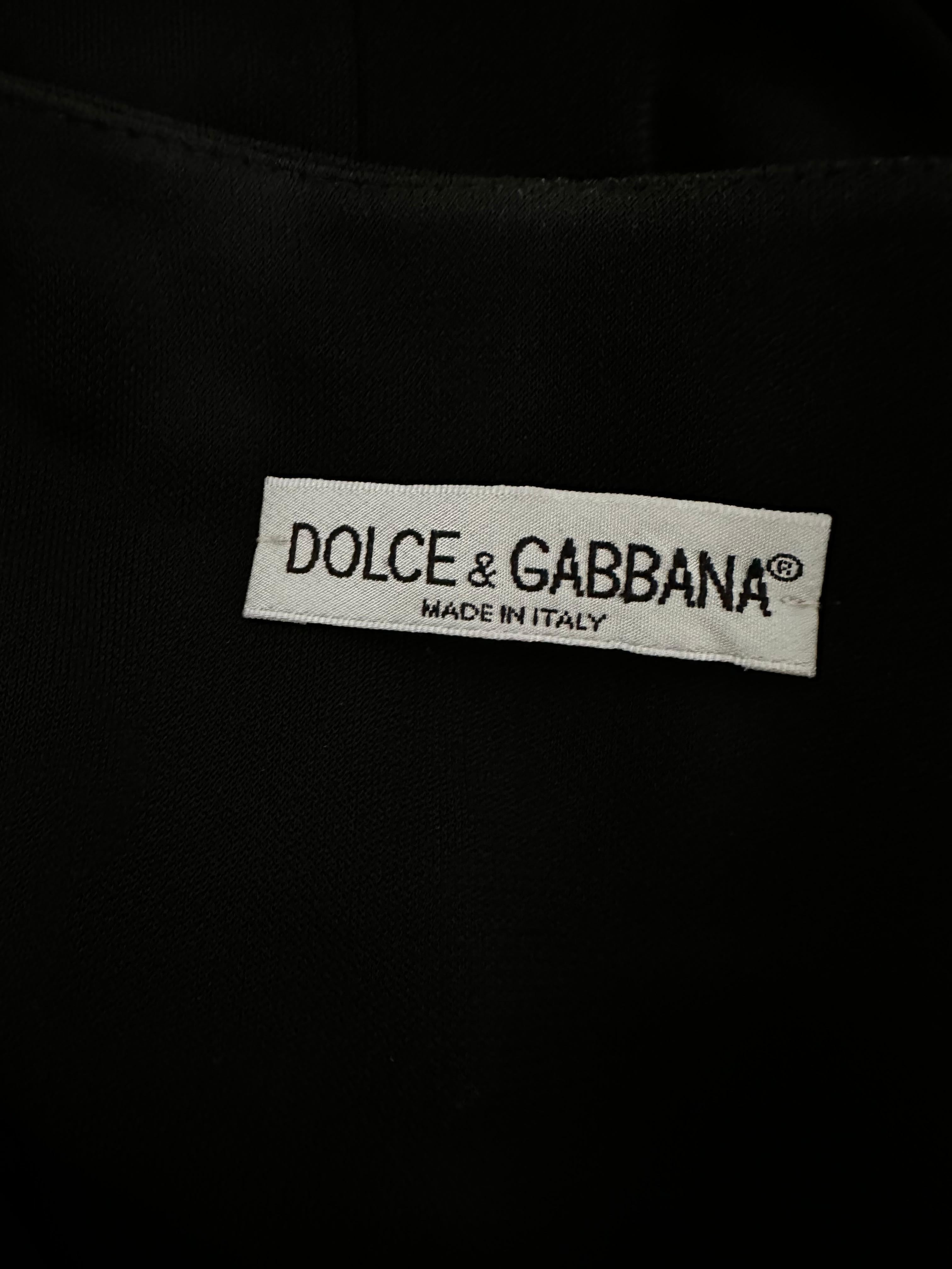 Dolce Gabbana 1996 runway mini slit dress For Sale 2