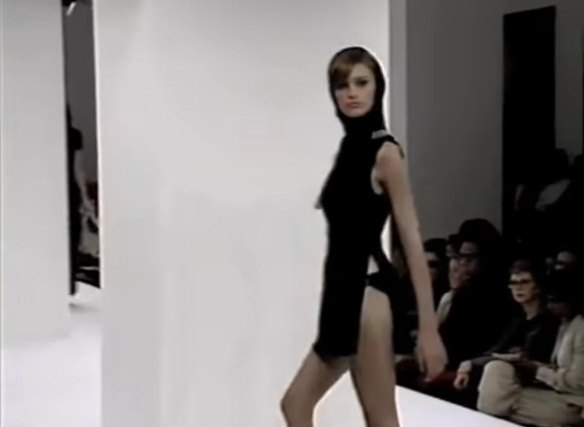 Dolce Gabbana 1996 runway mini slit dress For Sale 5