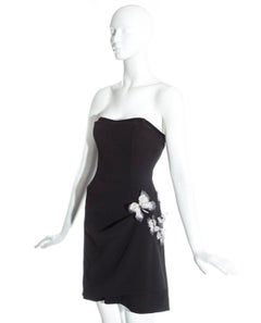 Dolce Gabbana 1998 butterfly mini black dress