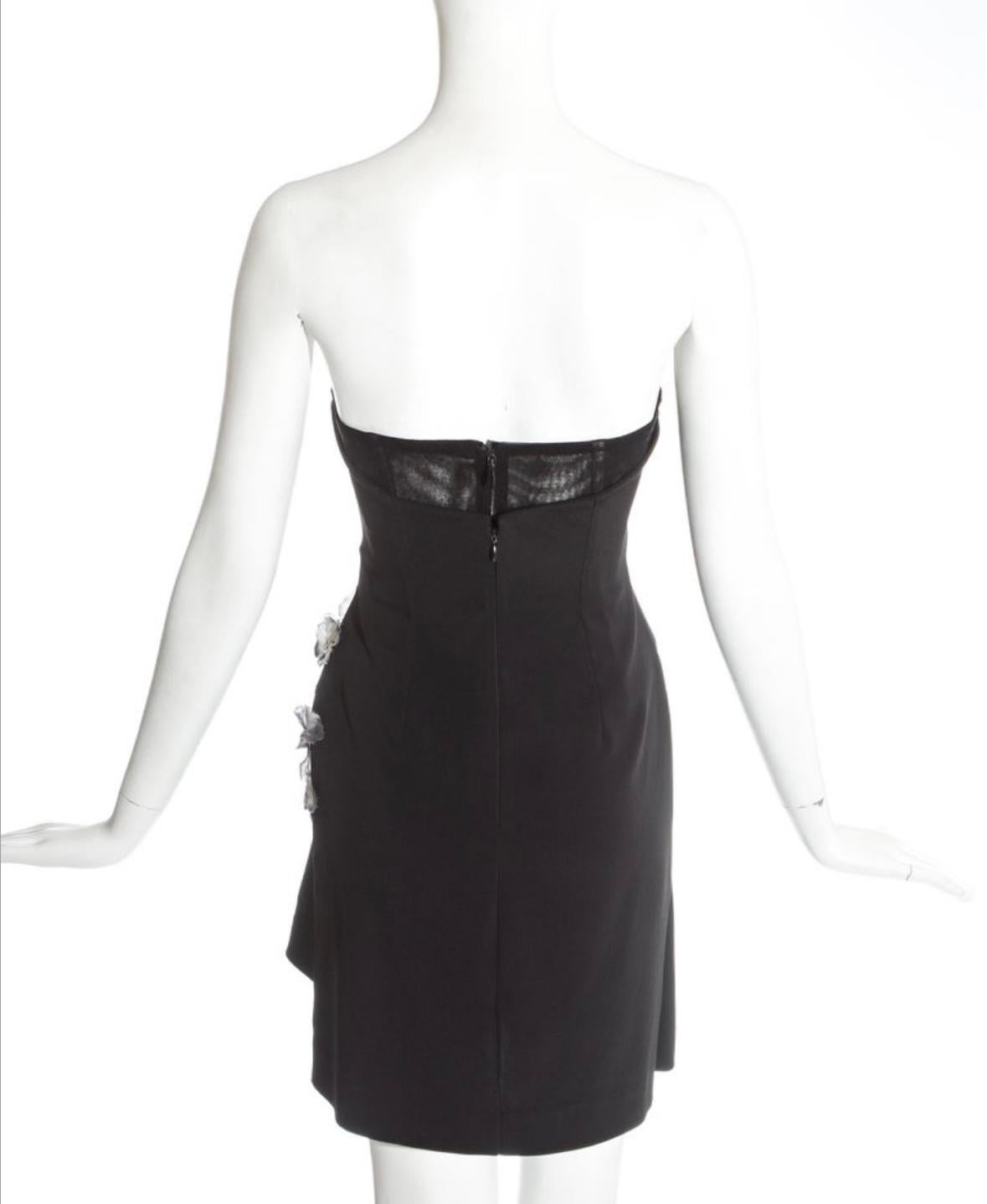 Women's Dolce Gabbana 1998 butterfly mini black dress For Sale