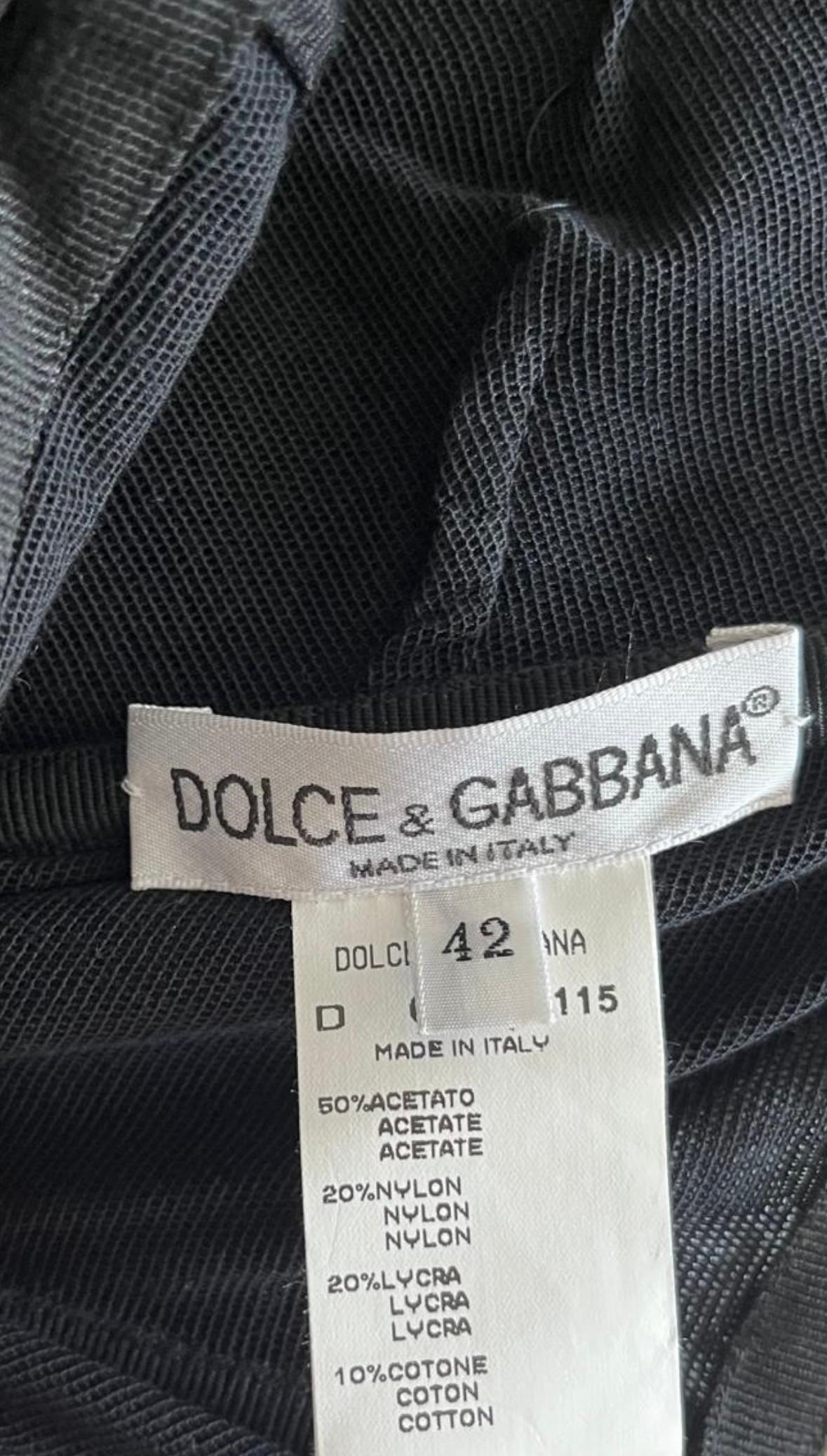 Dolce Gabbana 1998 butterfly mini black dress For Sale 1