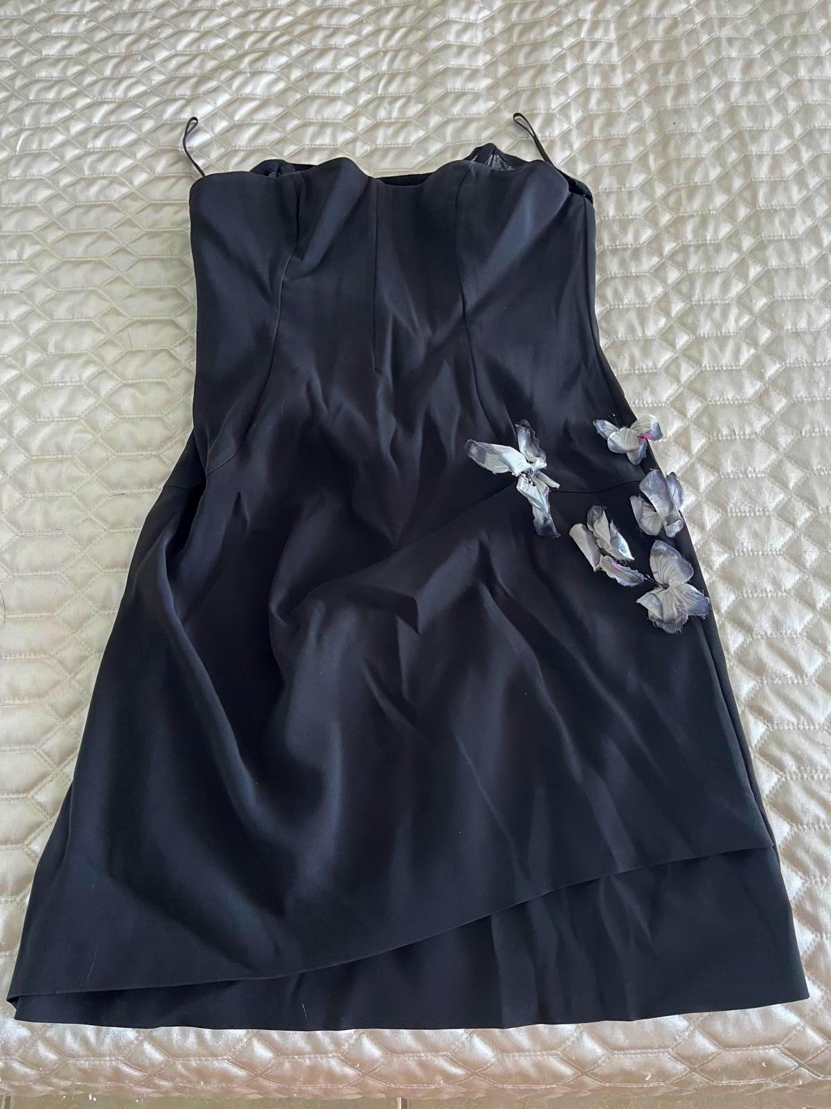 Dolce Gabbana 1998 butterfly mini black dress For Sale 2