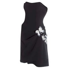 Dolce Gabbana 1998 butterfly mini black dress