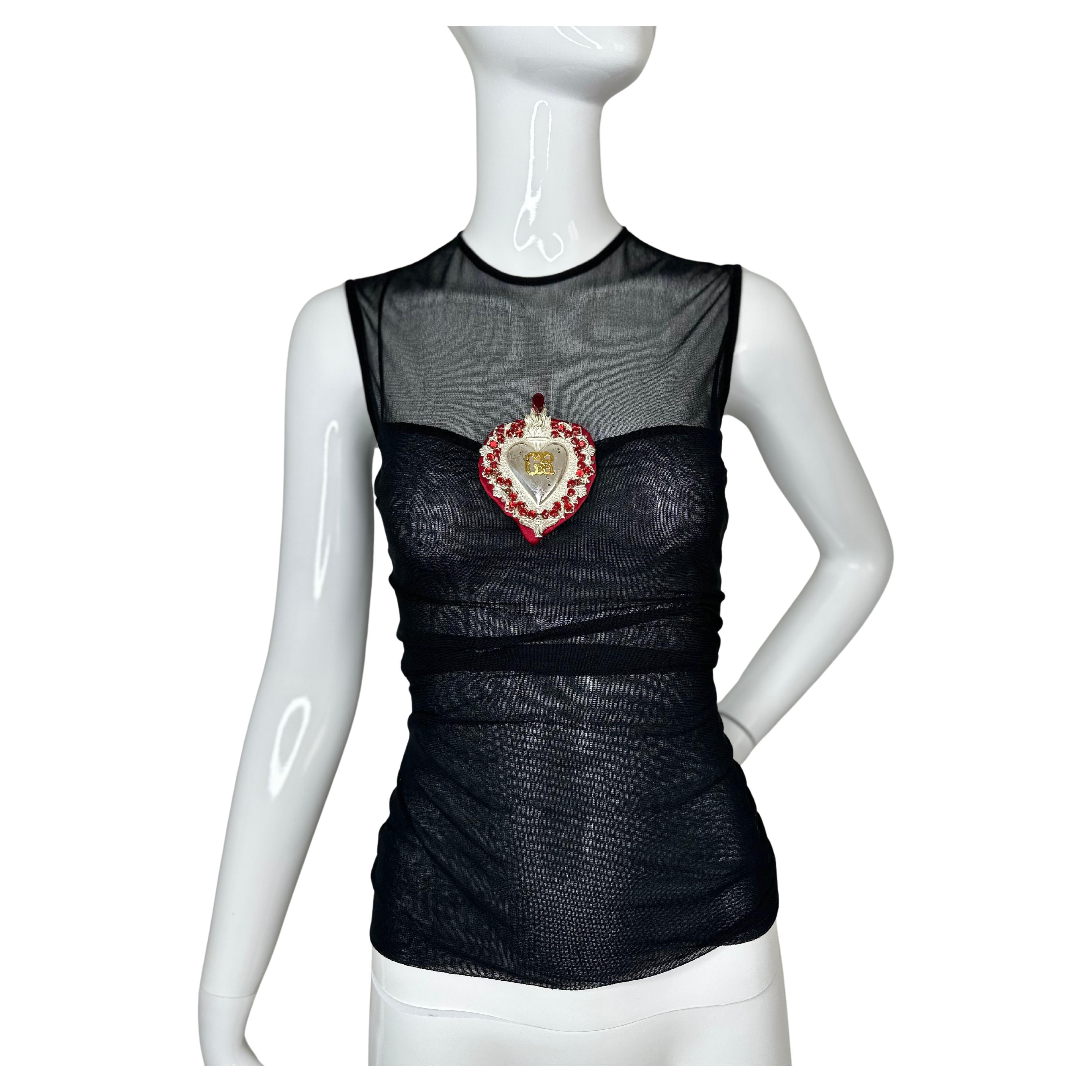 Dolce Gabbana 1998 Stromboli heart top For Sale