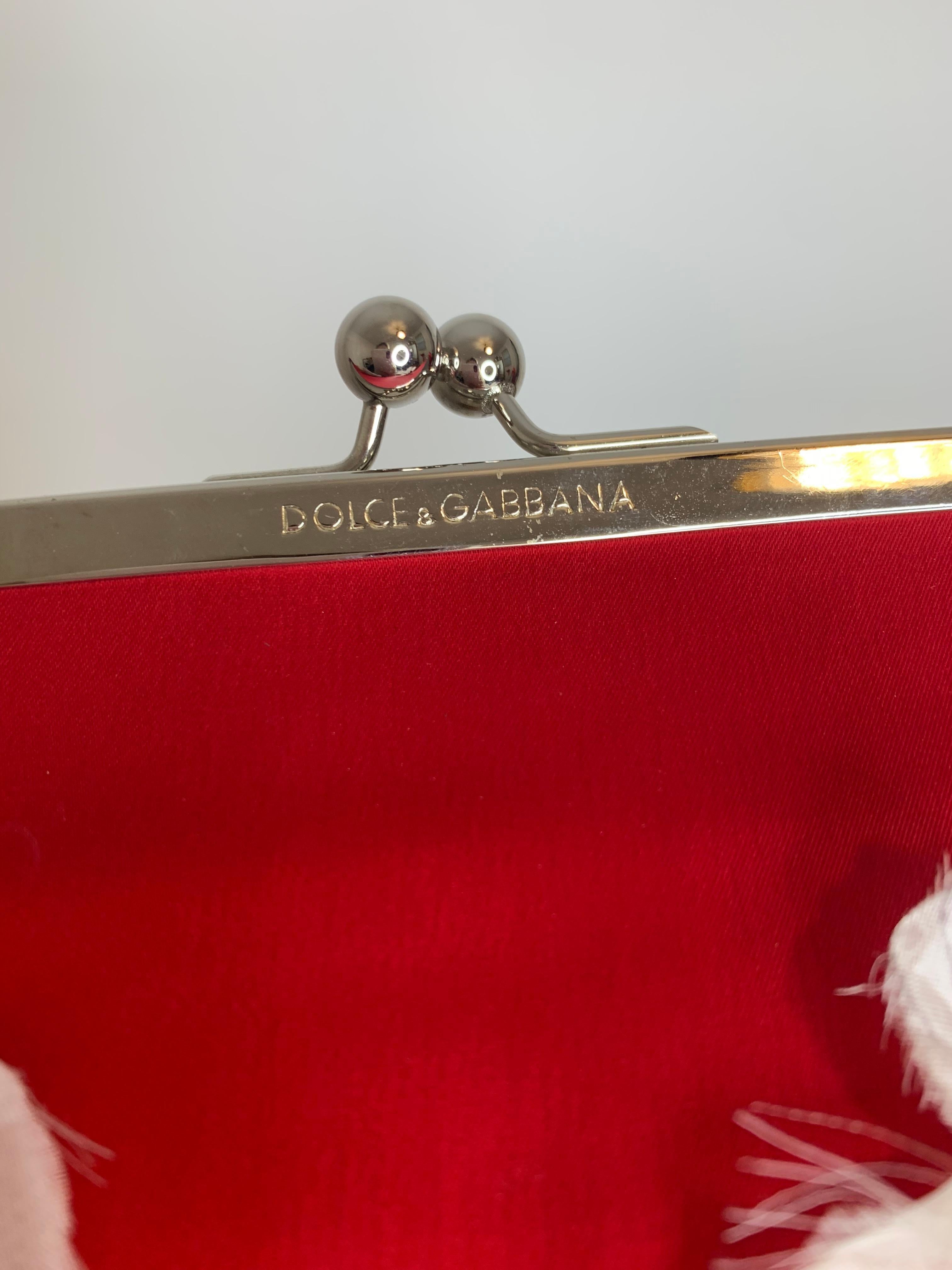 Dolce Gabbana 1998 Stromboli red purse In Good Condition In Annandale, VA