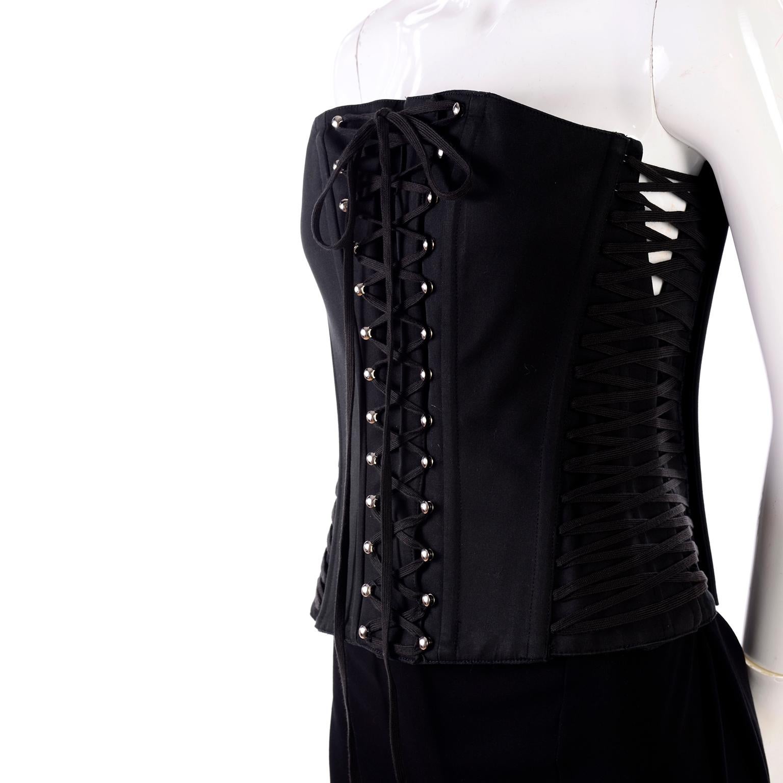 corset and pencil skirt